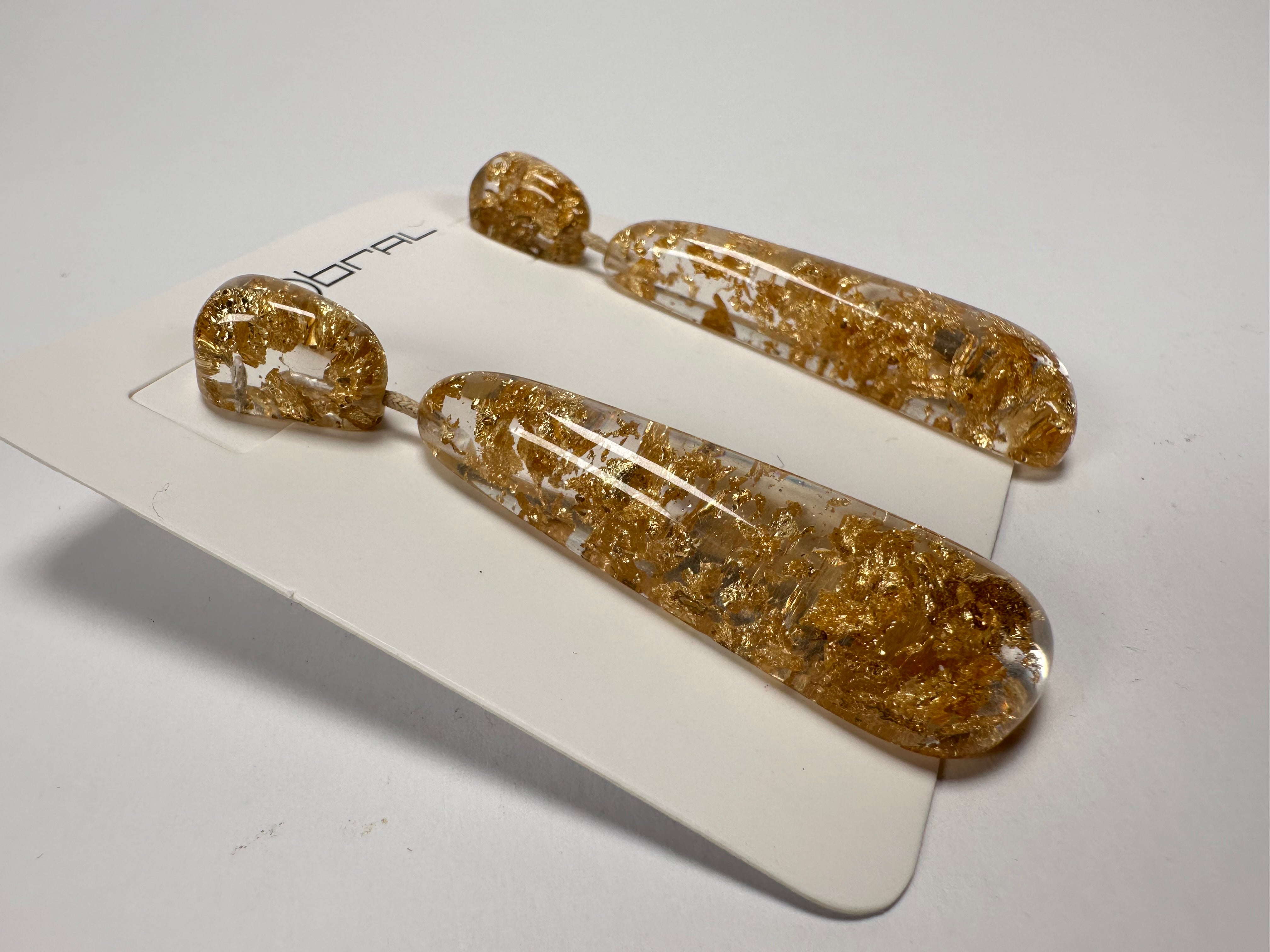 Sobral - Metalique "Gleine" Resin Earrings ( 004502 )