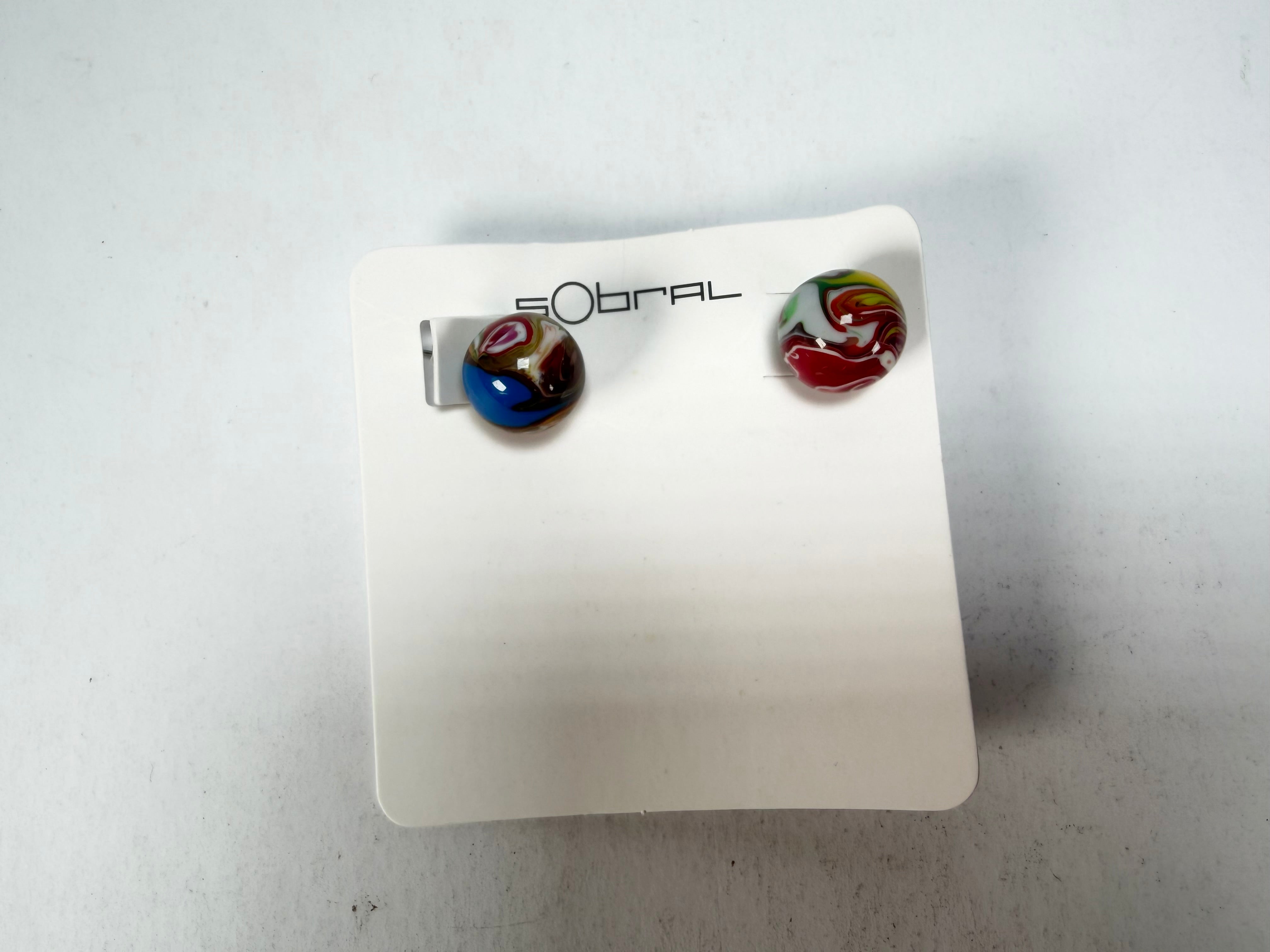 Sobral - Planets "Orbitalis" Pollock Resin Earrings ( 005456 )