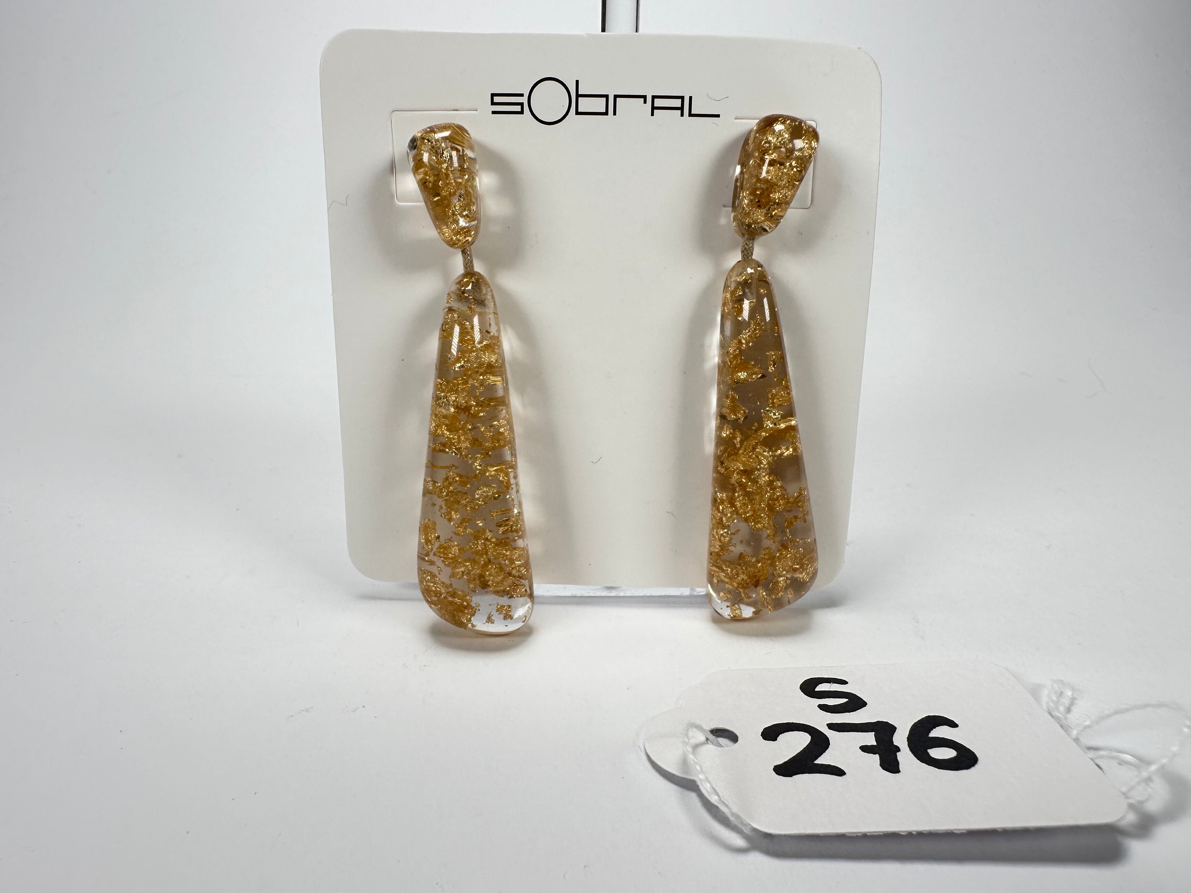 Sobral - Metalique "Gleine" Resin Earrings ( 004502 )