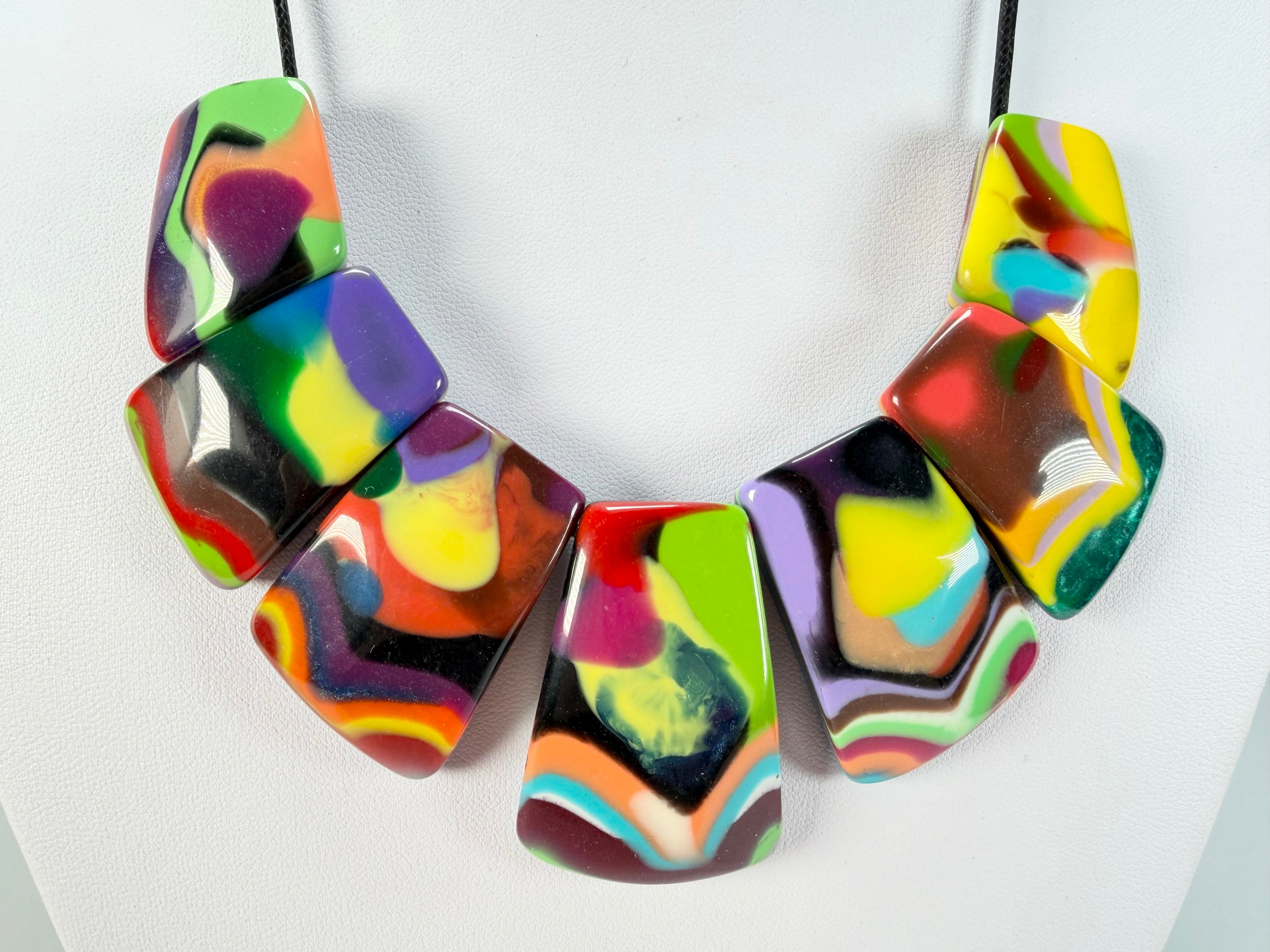 Sobral - Multi-Colour "Franz" Resin Necklace ( 003615 )