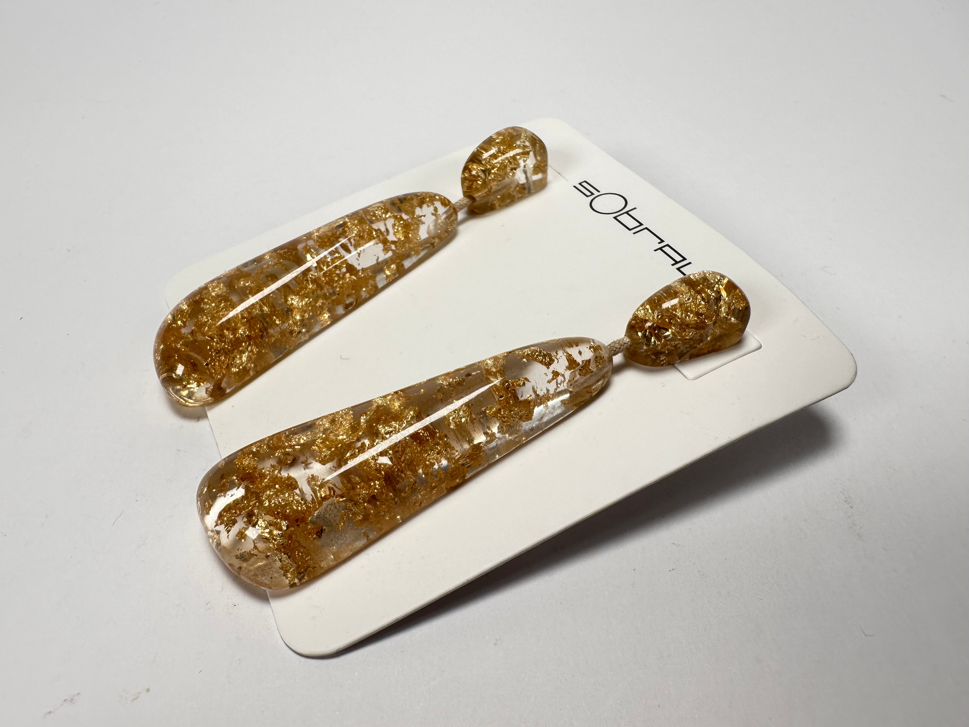 Sobral - Metalique "Gleine" Resin Earrings ( 004502 )