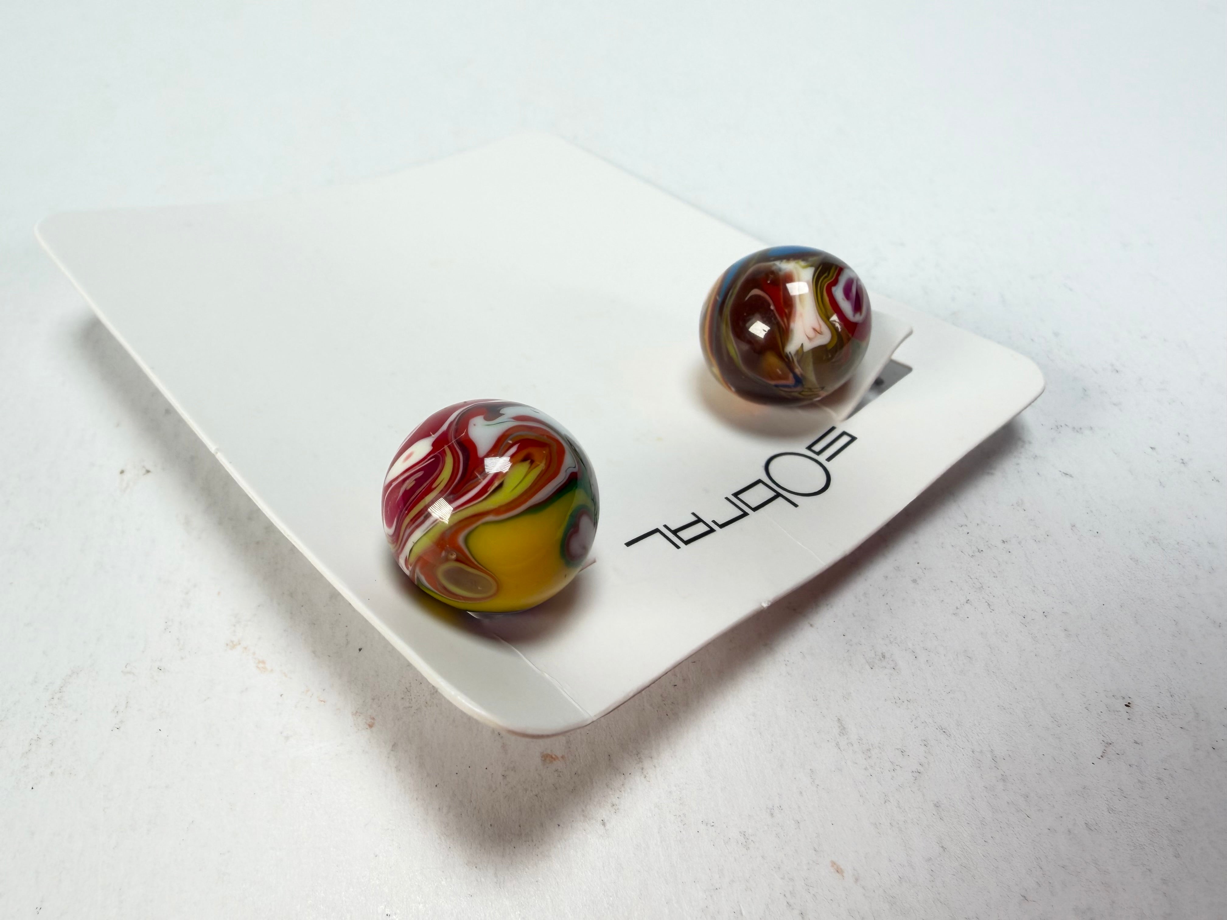 Sobral - Planets "Orbitalis" Pollock Resin Earrings ( 005456 )