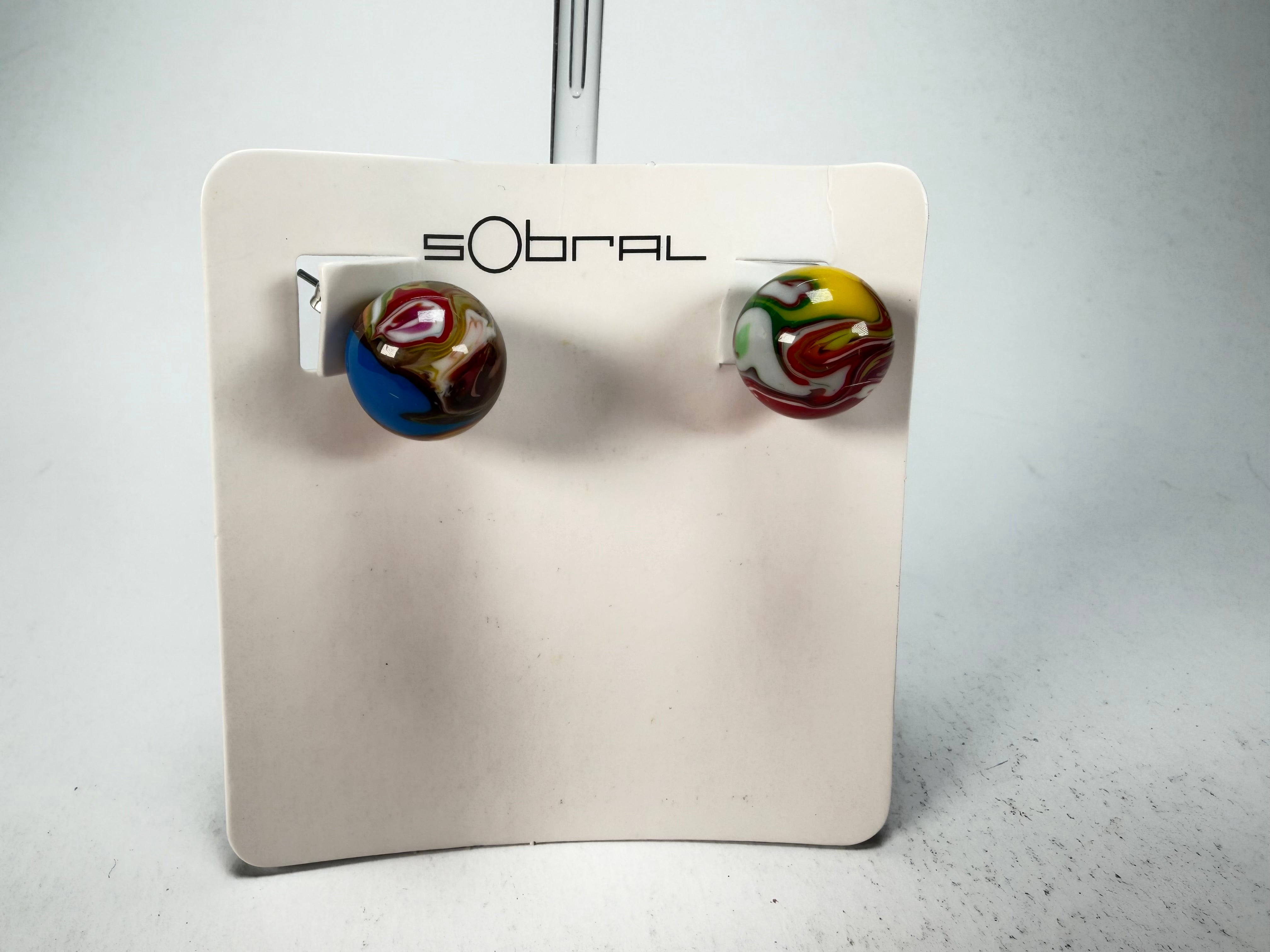 Sobral - Planets "Orbitalis" Pollock Resin Earrings ( 005456 )