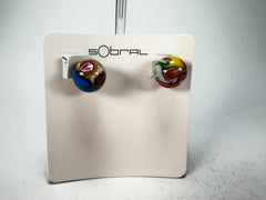 Sobral - Planets "Orbitalis" Pollock Resin Earrings ( 005456 )