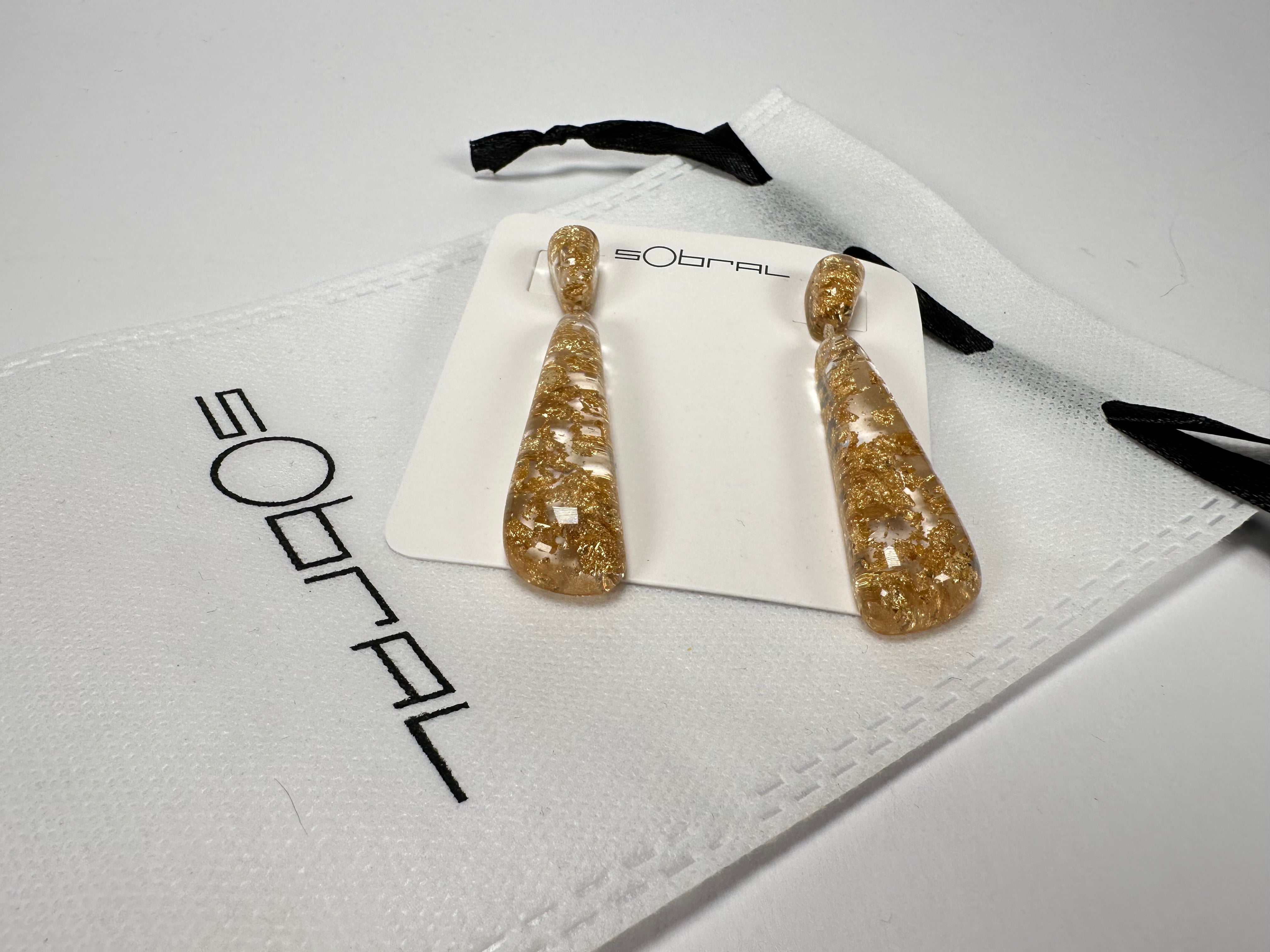 Sobral - Metalique "Gleine" Resin Earrings ( 004502 )