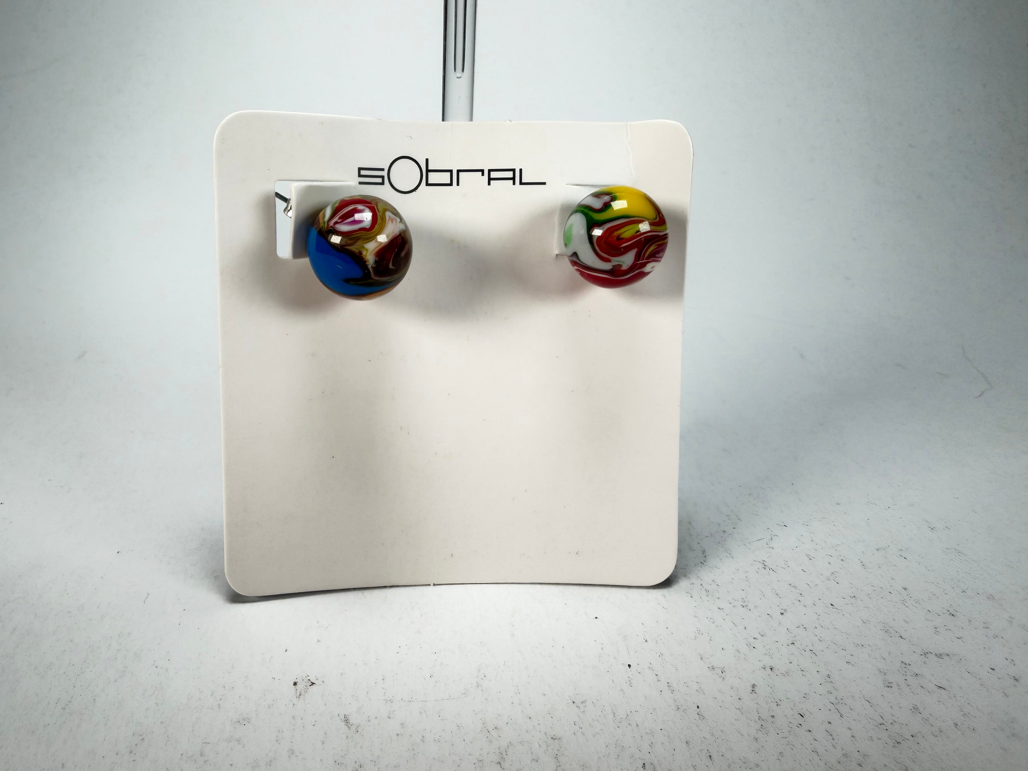 Sobral - Planets "Orbitalis" Pollock Resin Earrings ( 005456 )