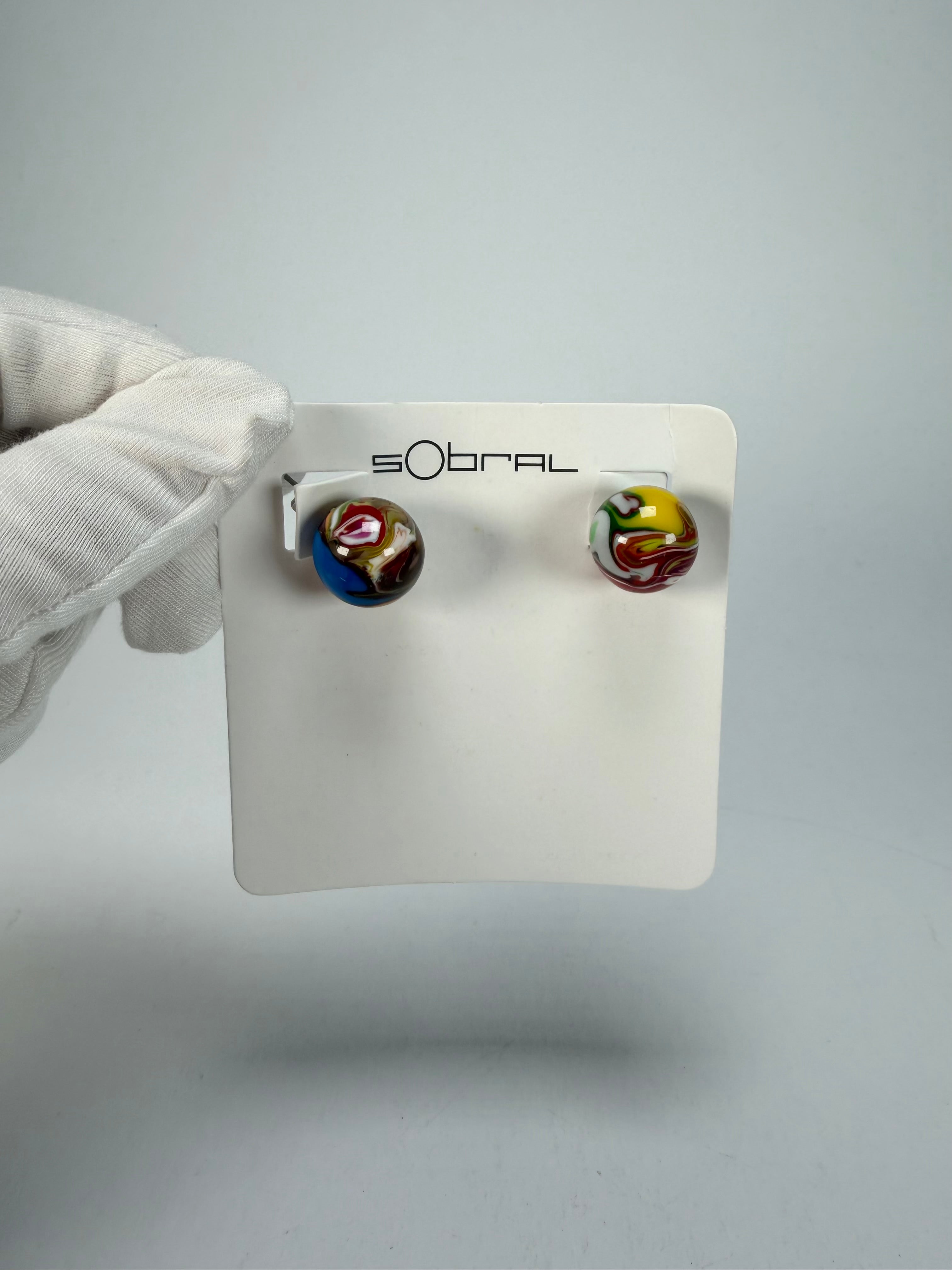 Sobral - Planets "Orbitalis" Pollock Resin Earrings ( 005456 )