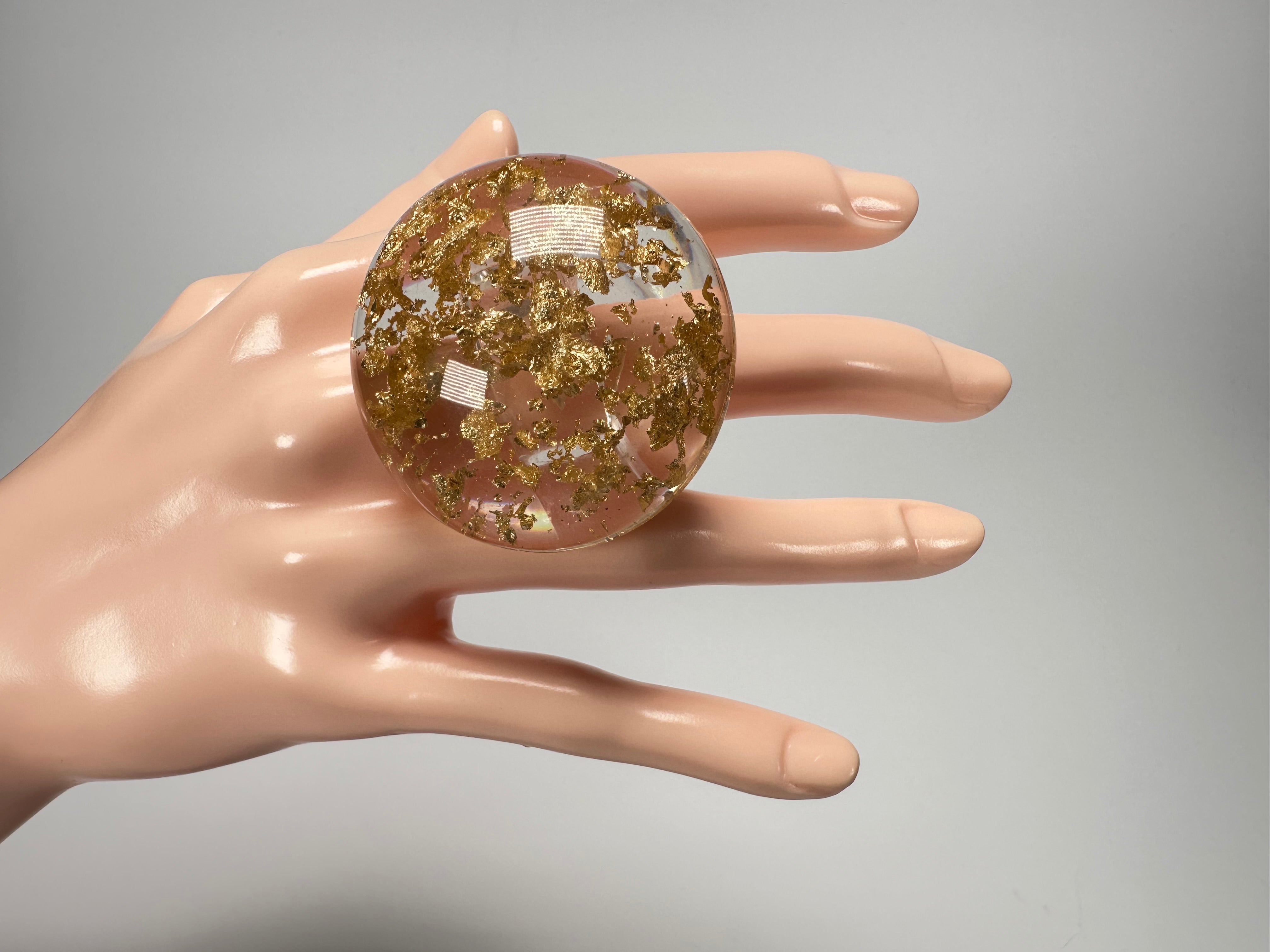 Sobral - Metalique "Moscou Metalique" Resin Ring ( 003605 ) - Size UK V / US 10.5