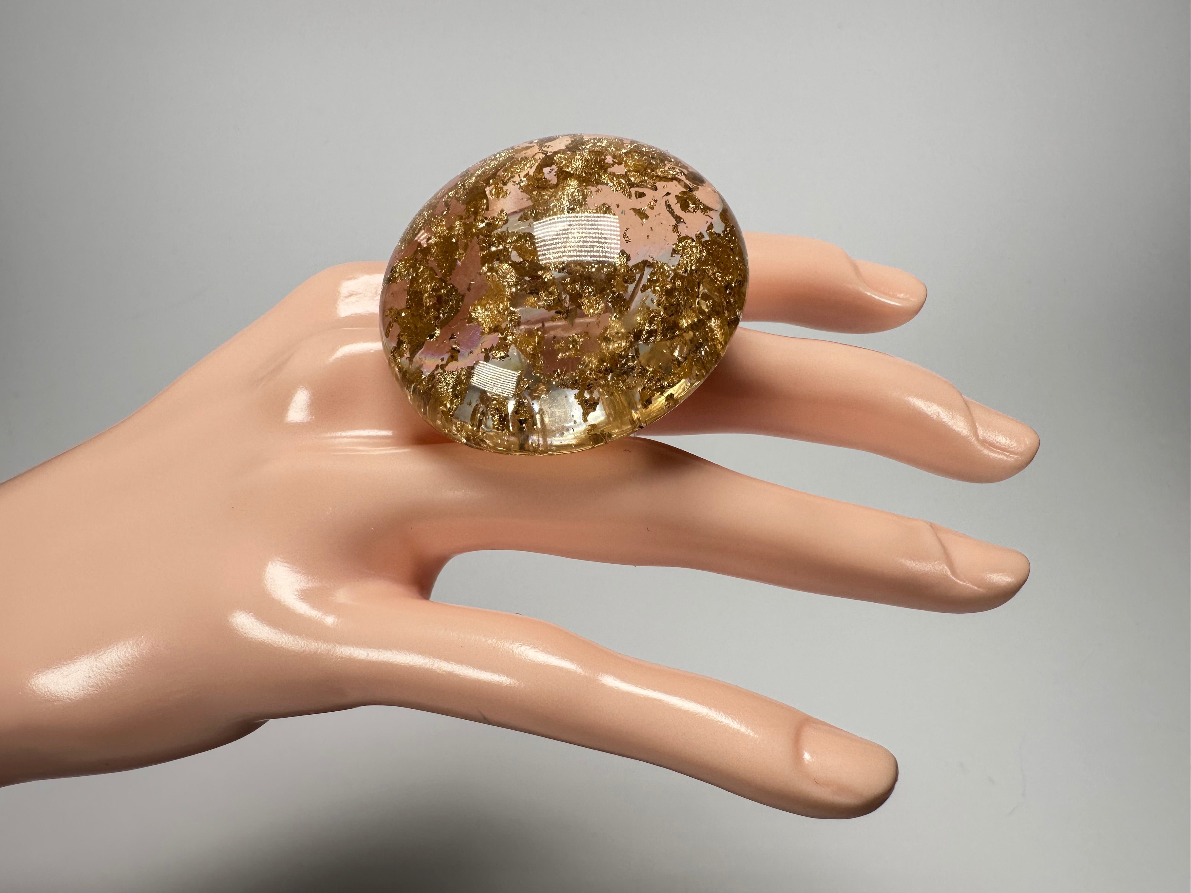 Sobral - Metalique "Moscou Metalique" Resin Ring ( 003605 ) - Size UK V / US 10.5