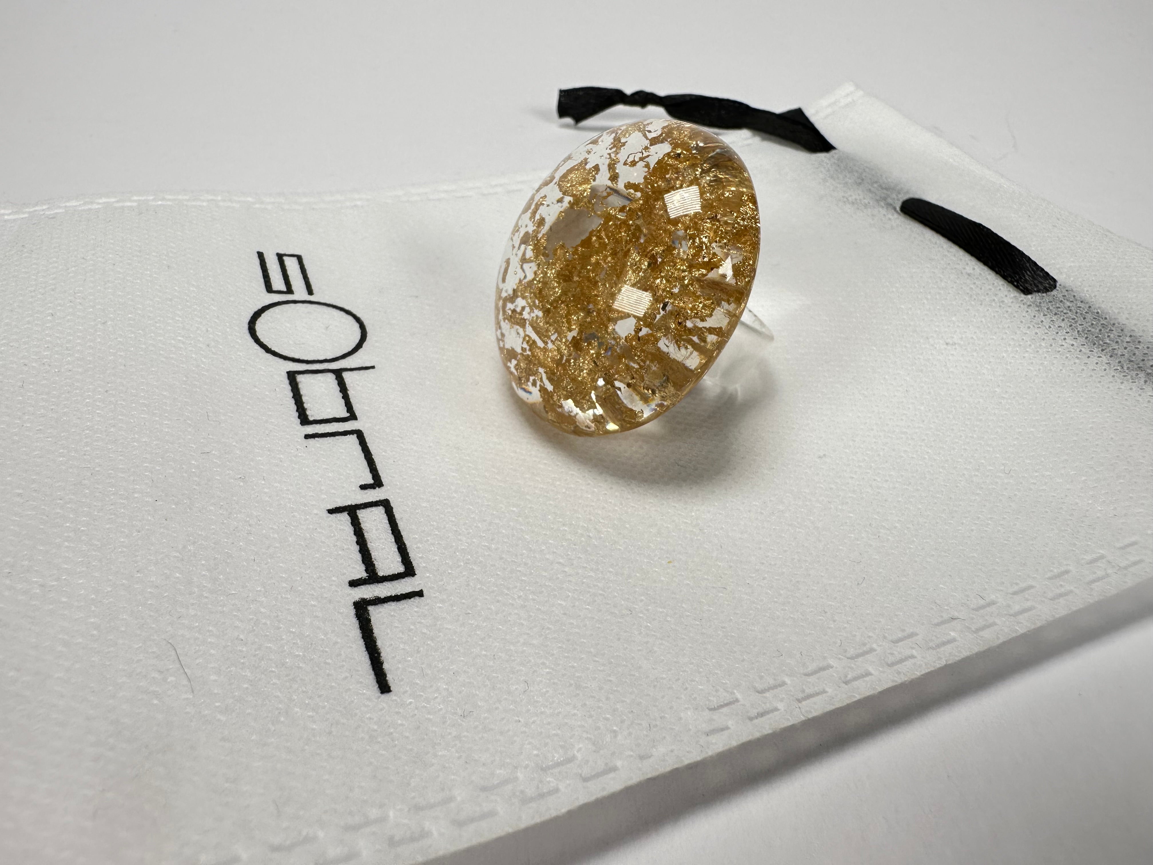 Sobral - Metalique "Moscou Metalique" Resin Ring ( 003605 ) - Size UK V / US 10.5