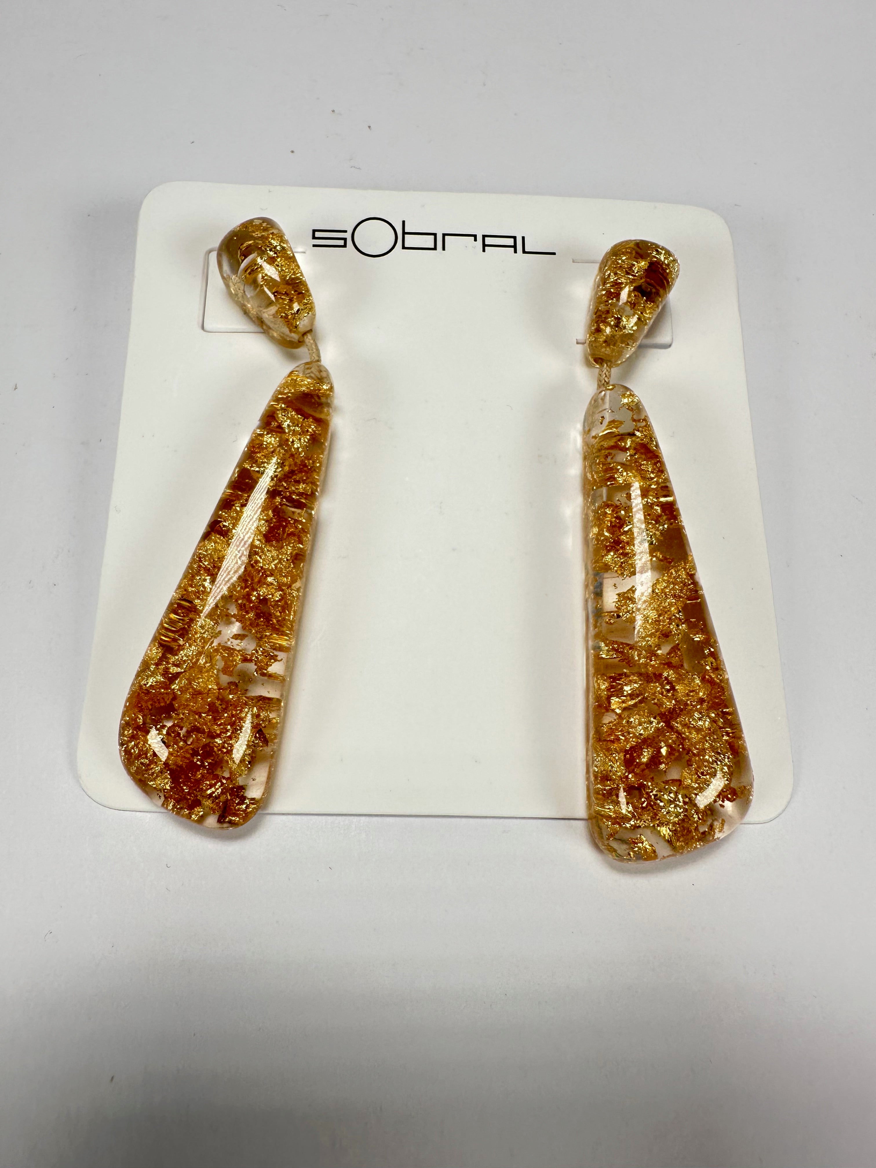 Sobral - Metalique "Gleine" Resin Earrings ( 004502 )