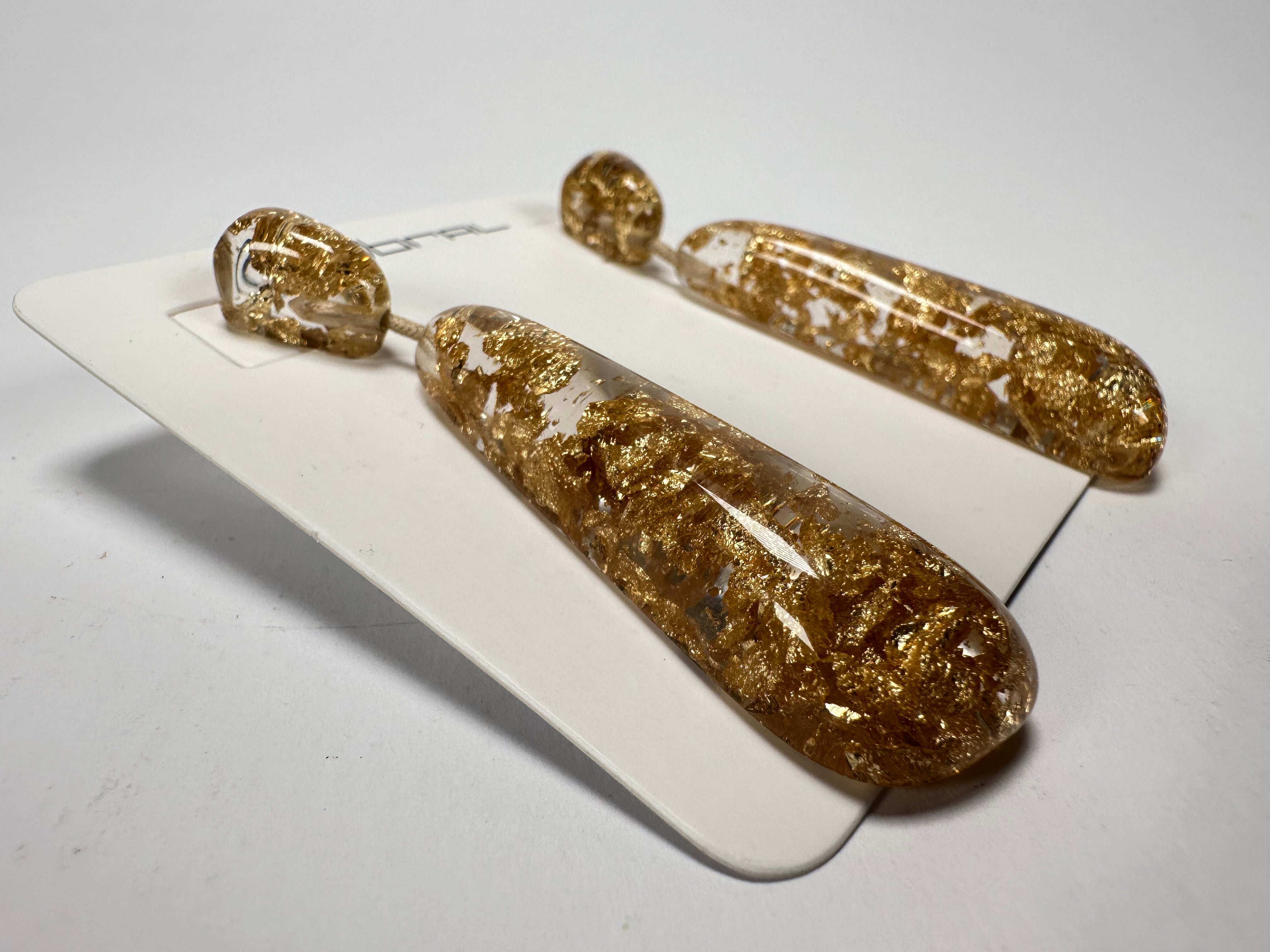 Sobral - Metalique "Gleine" Resin Earrings ( 004502 )