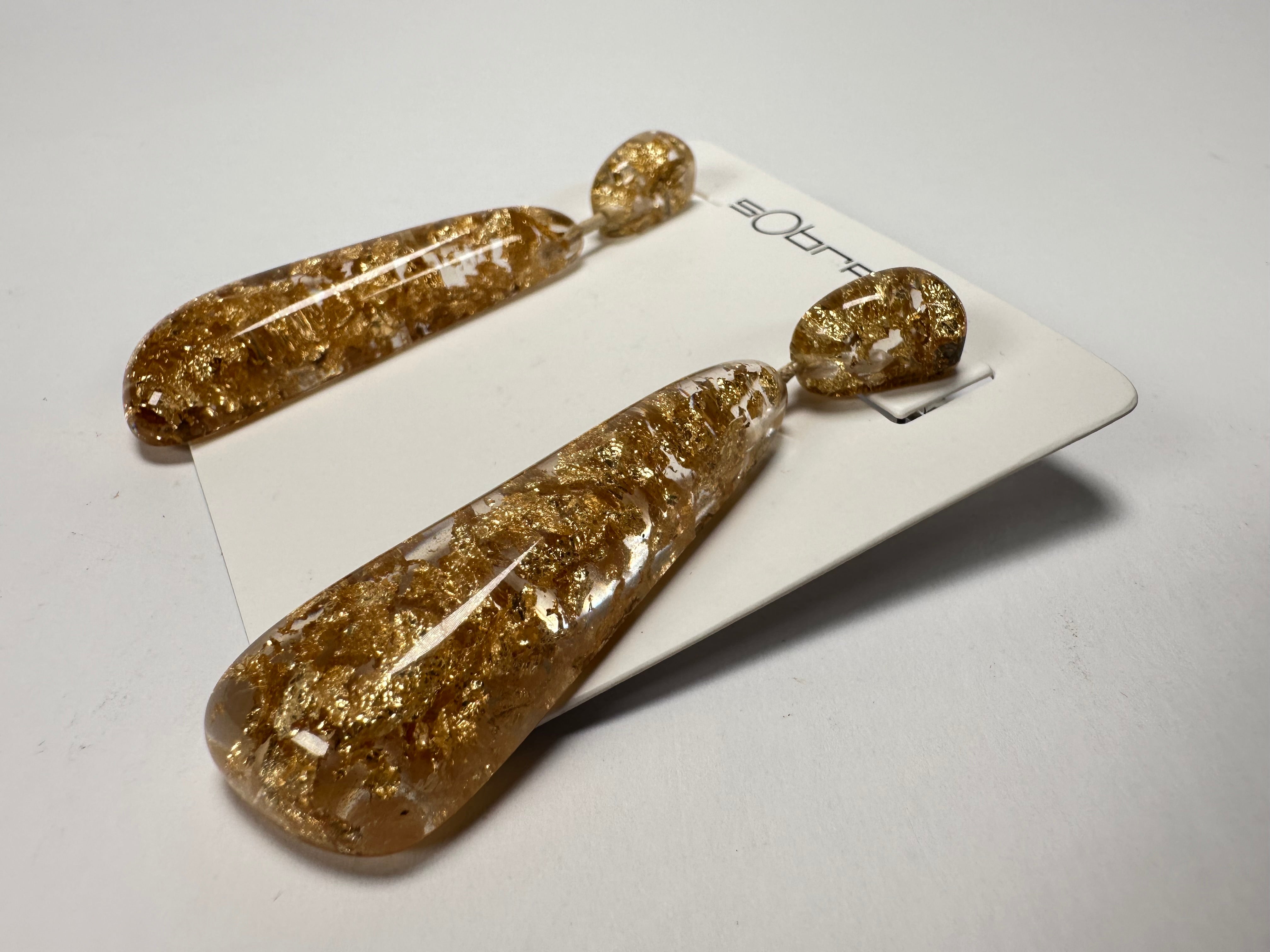 Sobral - Metalique "Gleine" Resin Earrings ( 004502 )