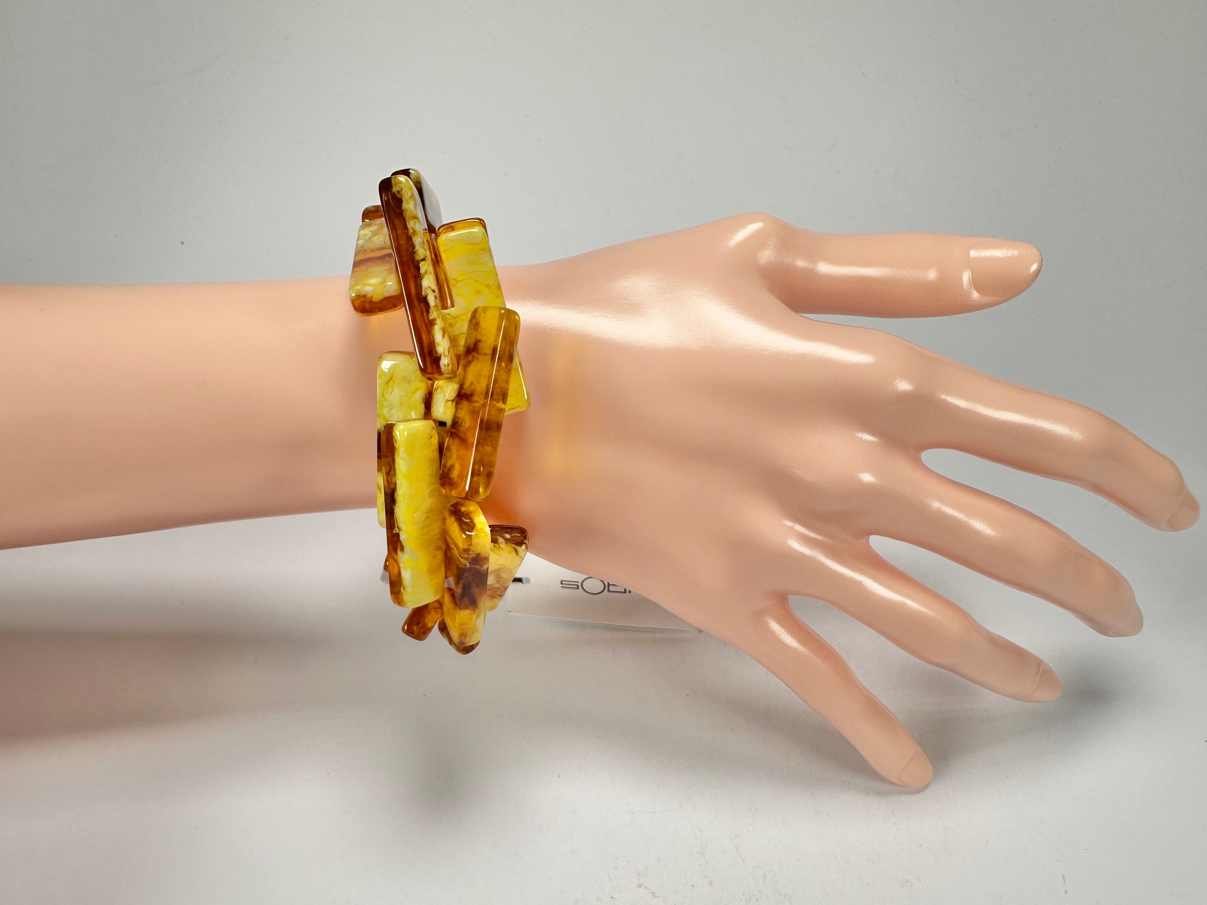 Sobral - Terra "1WJP" Elasticated Resin Bracelet ( 003882 )