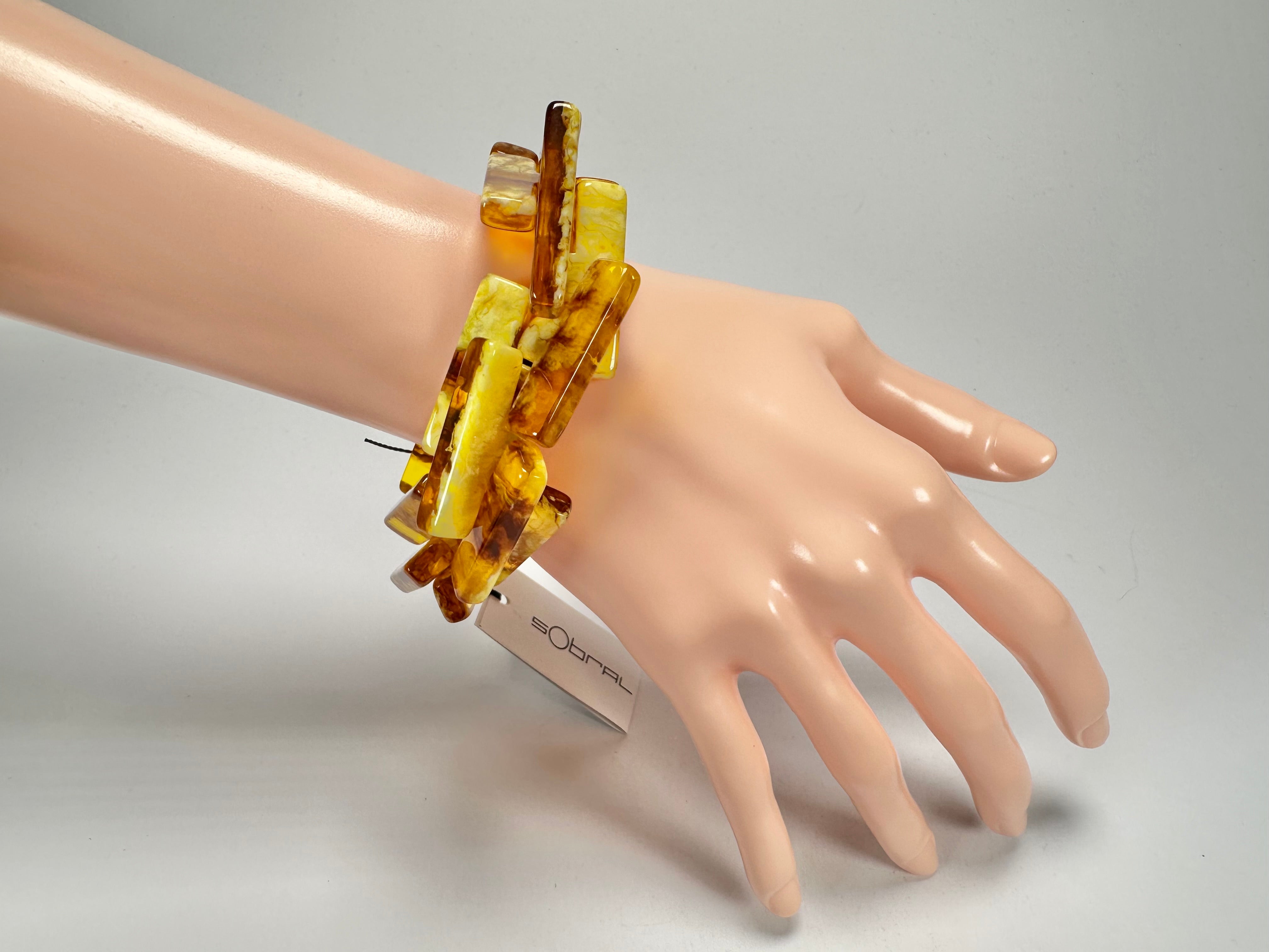 Sobral - Terra "1WJP" Elasticated Resin Bracelet ( 003882 )