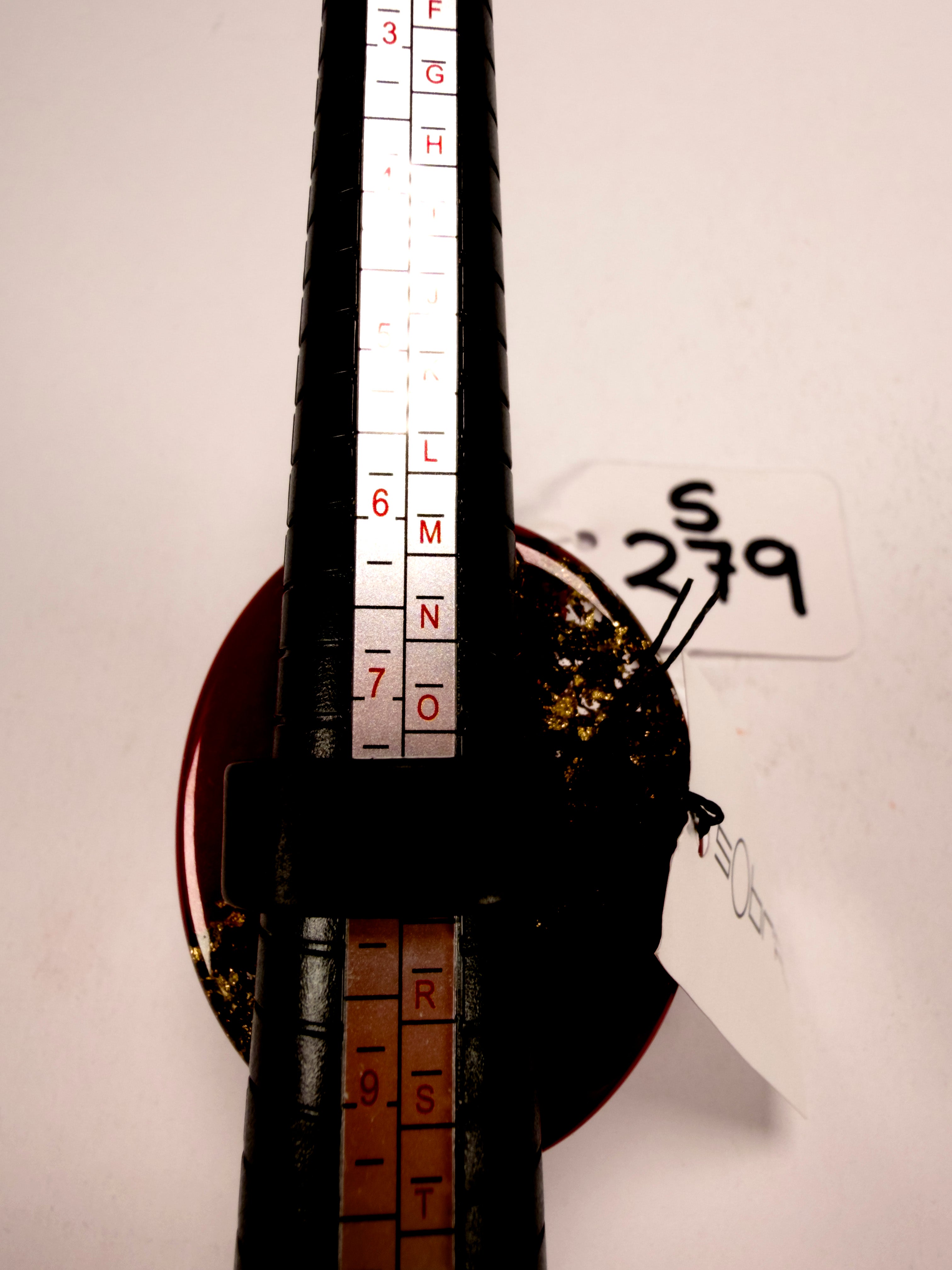 Sobral - Metalique "Munique" Orlando Red Resin Ring ( 005145 ) - Size UK Q / US 8