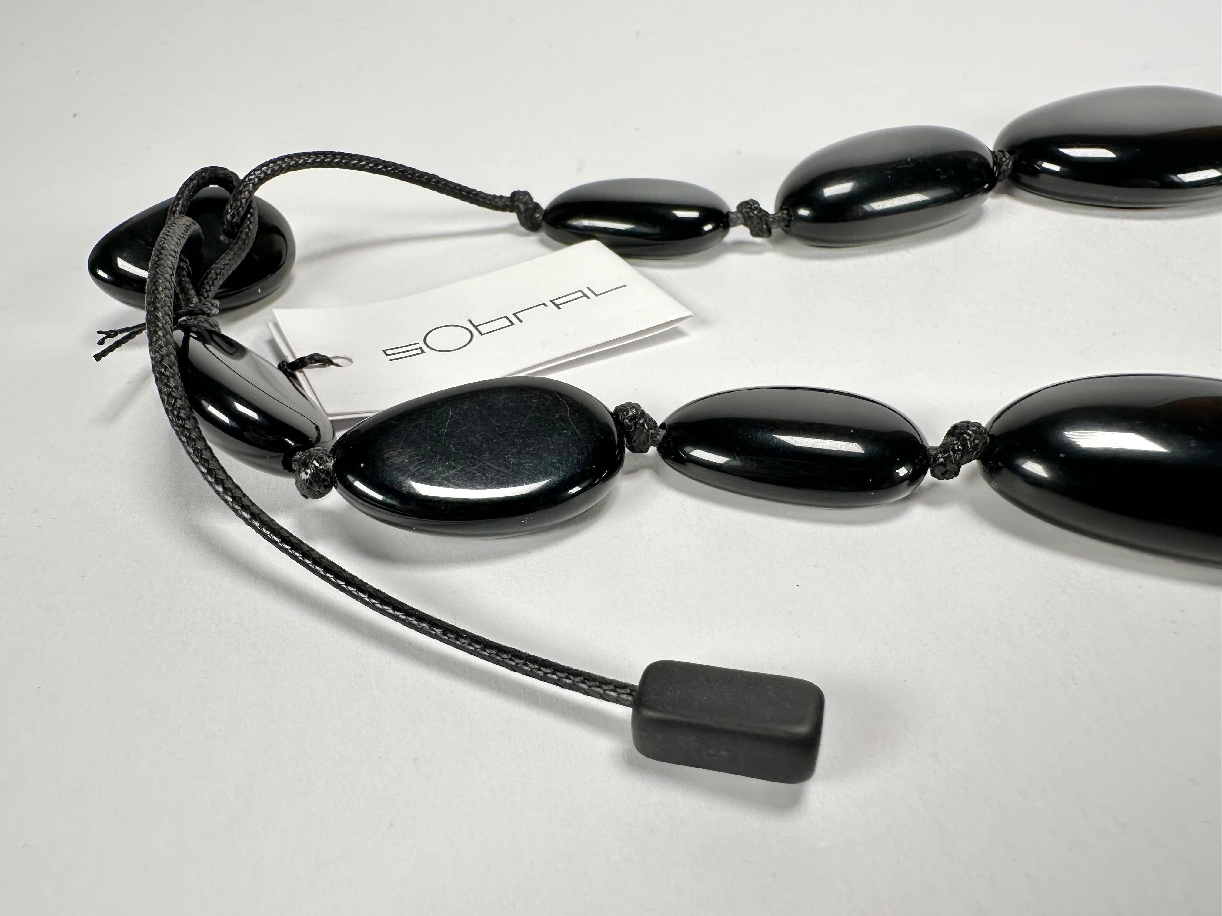 Sobral - Multi-Colour "Encantador" Black Resin Necklace ( 004109 )