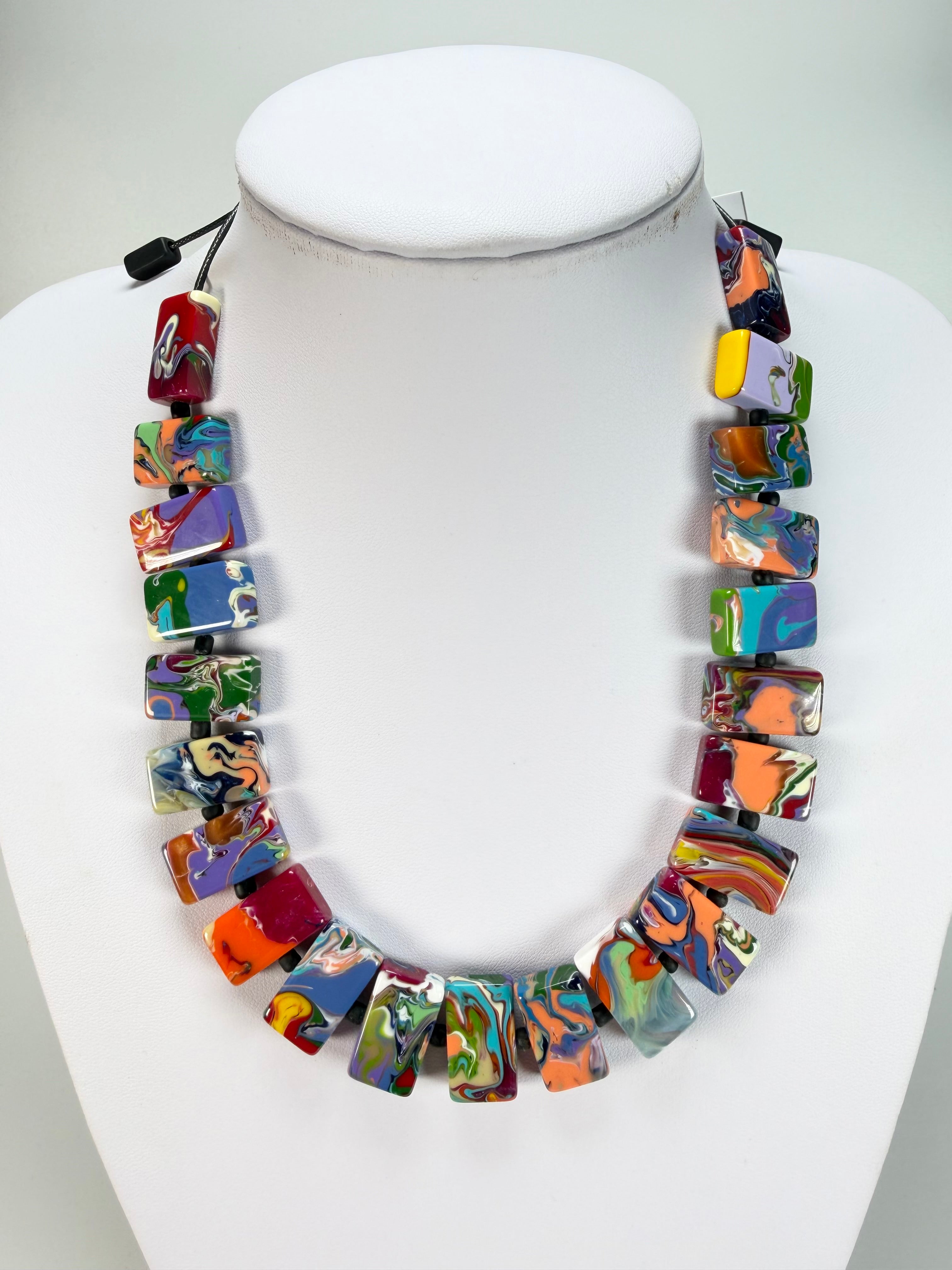 Sobral - Multi-Colour "Rachel" Pollock Resin Necklace ( 000034 )