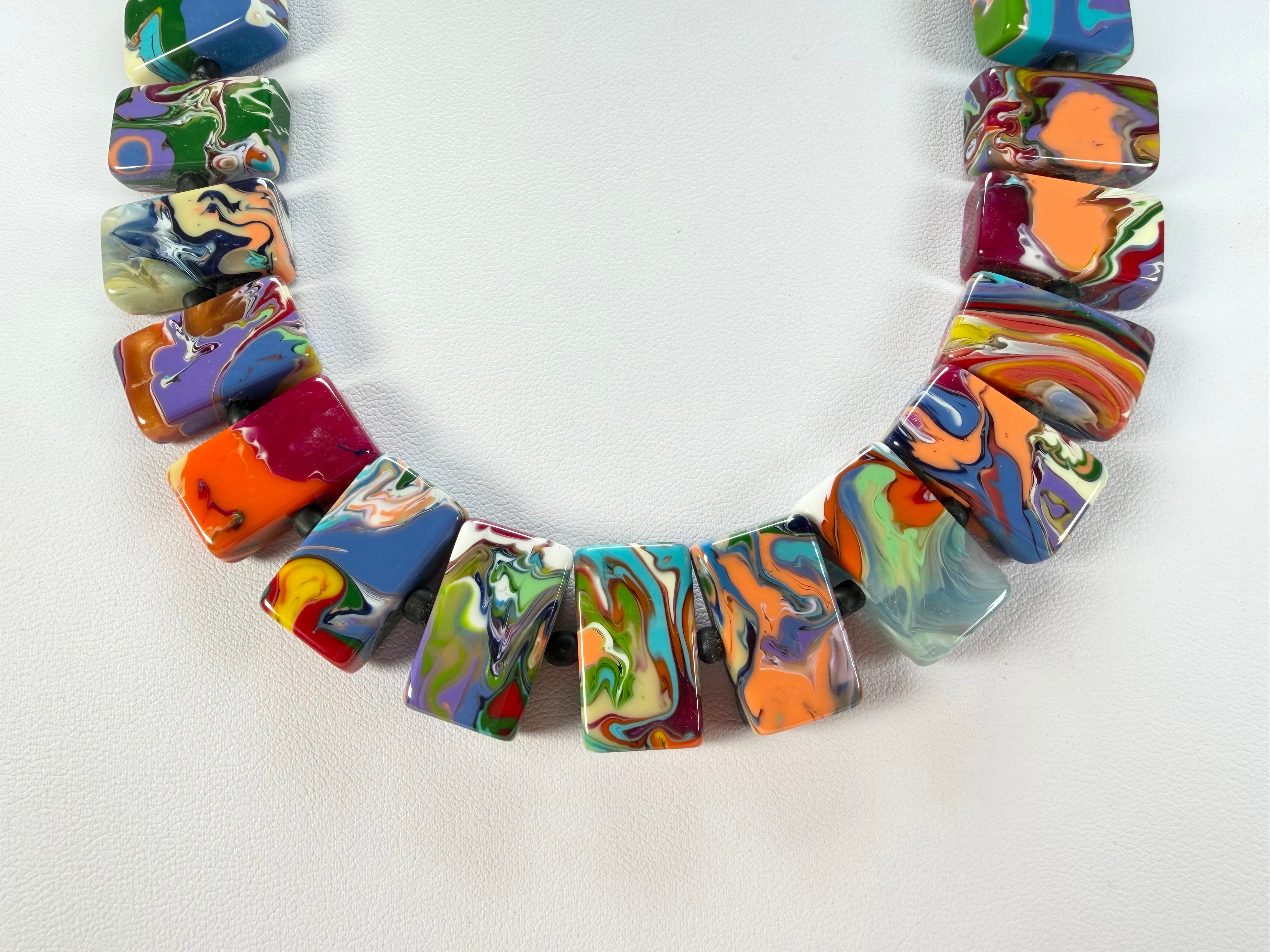 Sobral - Multi-Colour "Rachel" Pollock Resin Necklace ( 000034 )