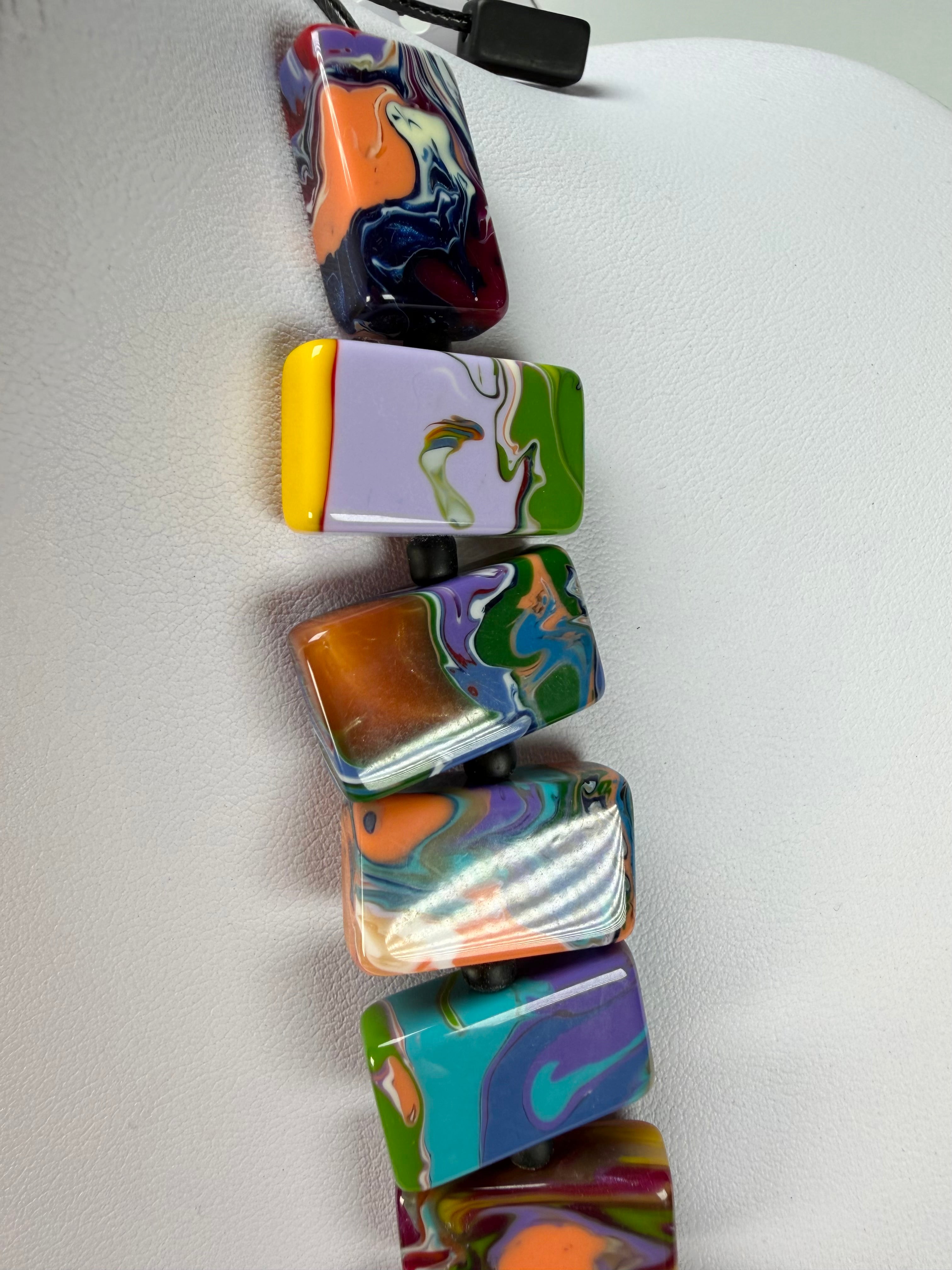 Sobral - Multi-Colour "Rachel" Pollock Resin Necklace ( 000034 )