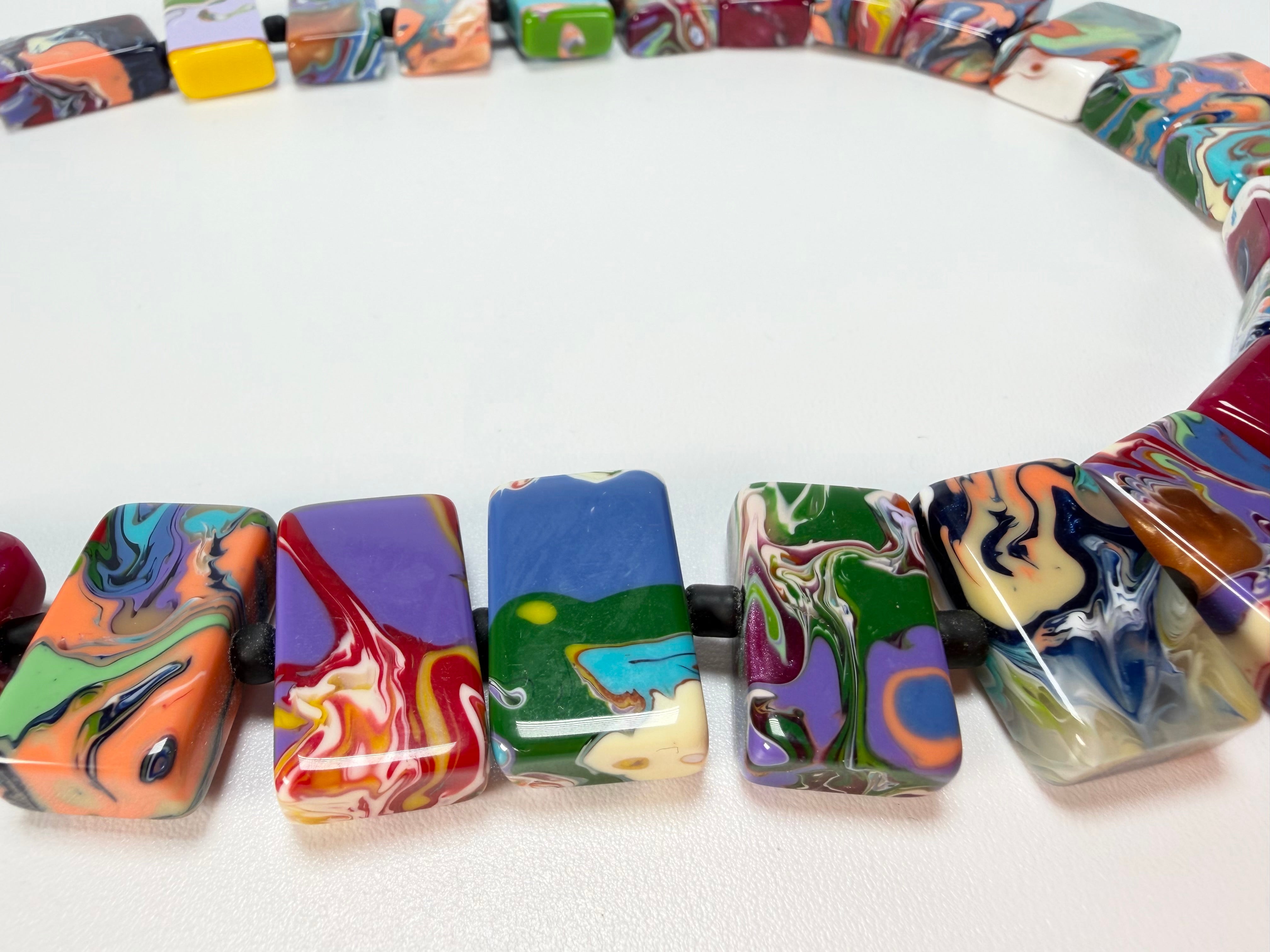 Sobral - Multi-Colour "Rachel" Pollock Resin Necklace ( 000034 )