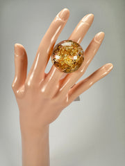 Sobral - Metalique "Afrodite" Resin Ring ( 002789 ) - Size UK O / US 7.5