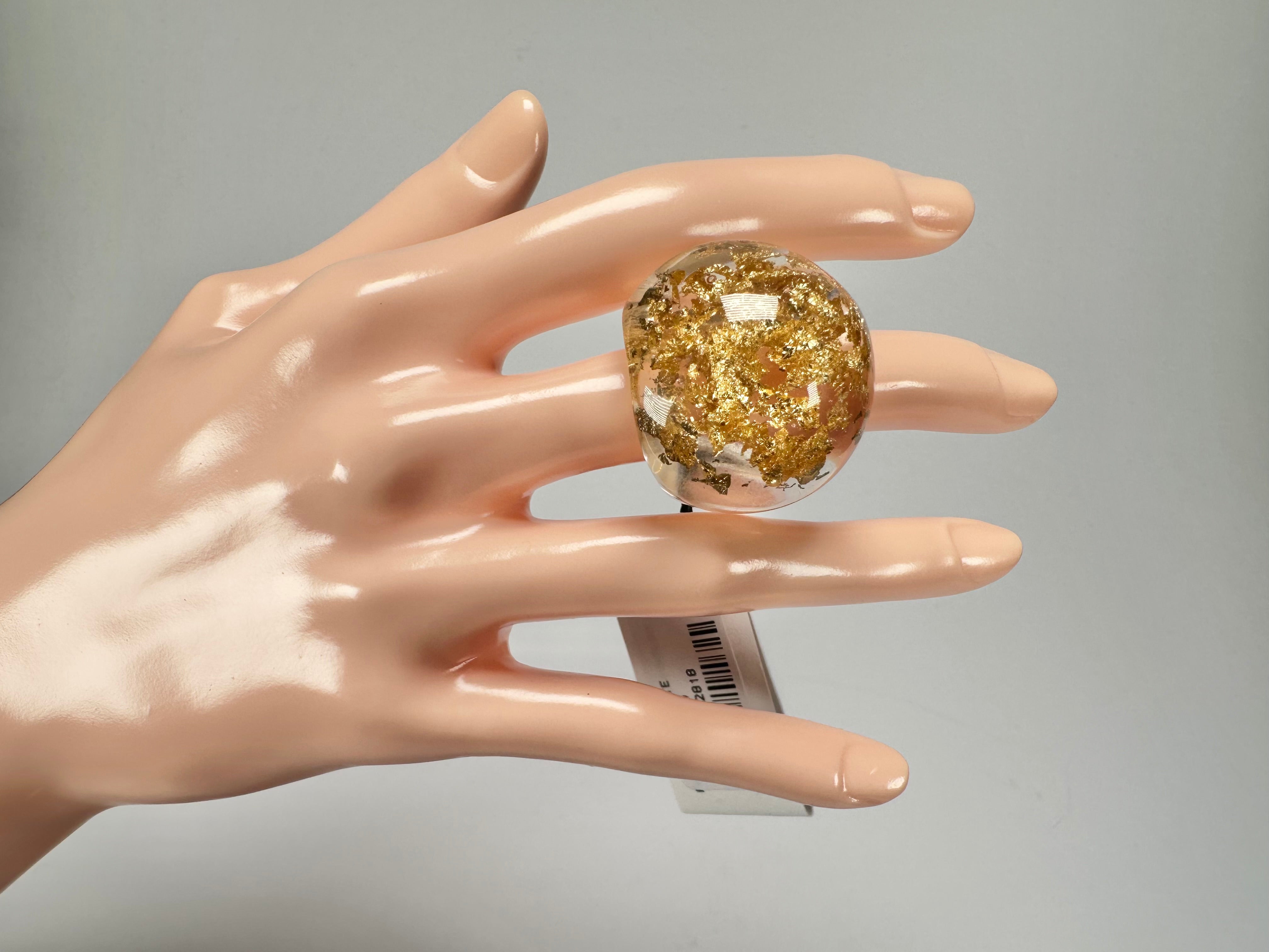 Sobral - Metalique "Afrodite" Resin Ring ( 002789 ) - Size UK O / US 7.5