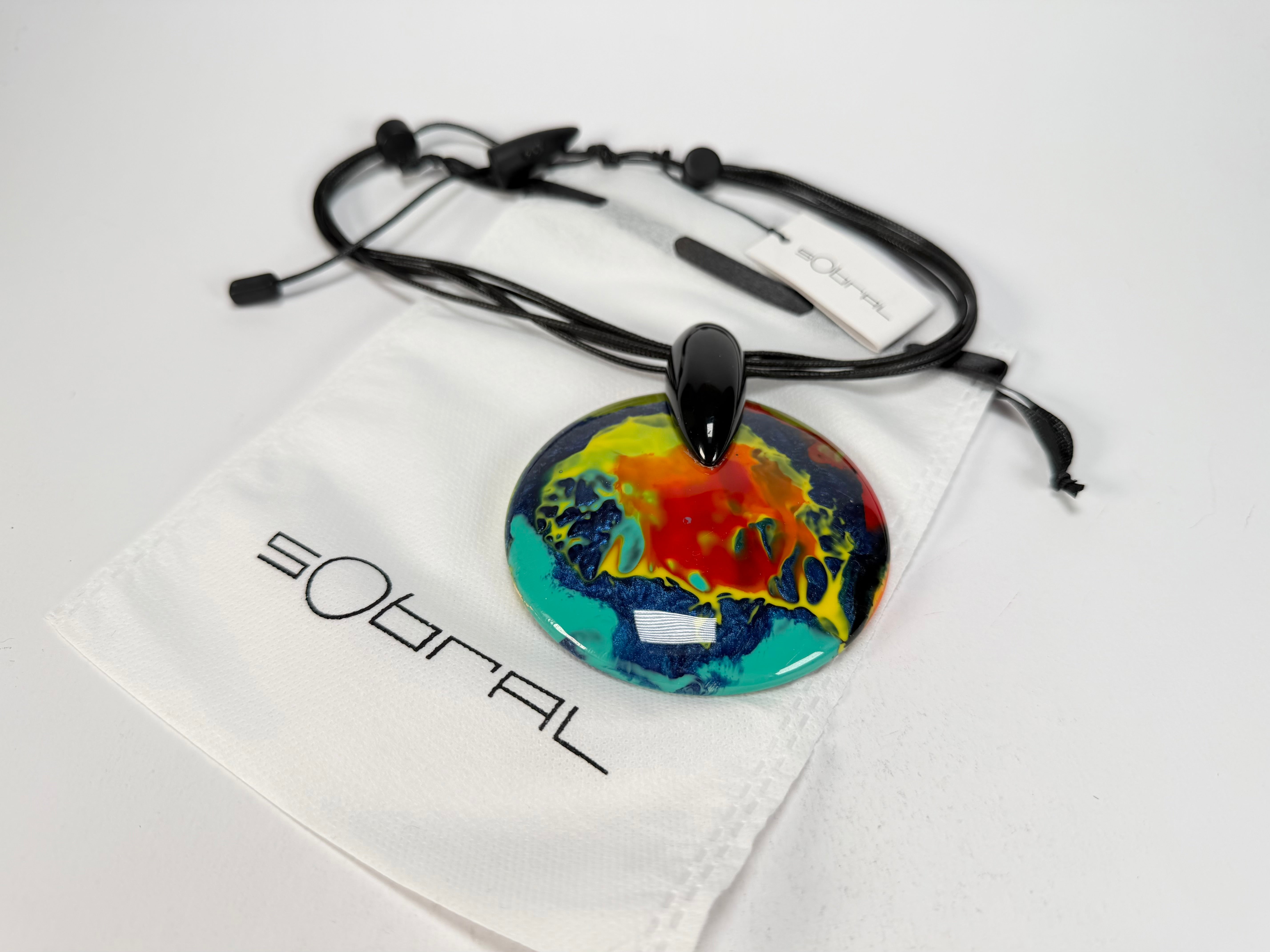 Sobral - Multi-Colour "Eolia Efeitos" K.Polido Resin Necklace ( 002858 )