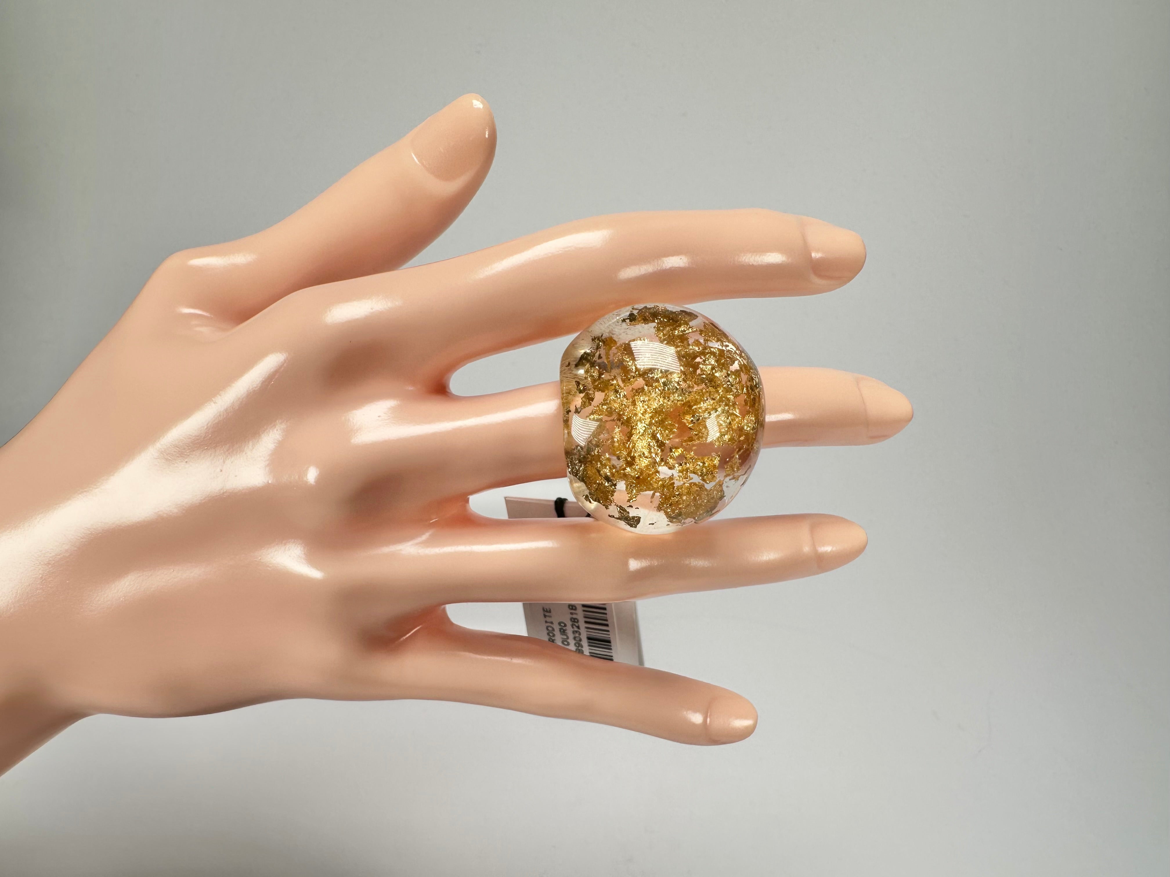 Sobral - Metalique "Afrodite" Resin Ring ( 002789 ) - Size UK O / US 7.5