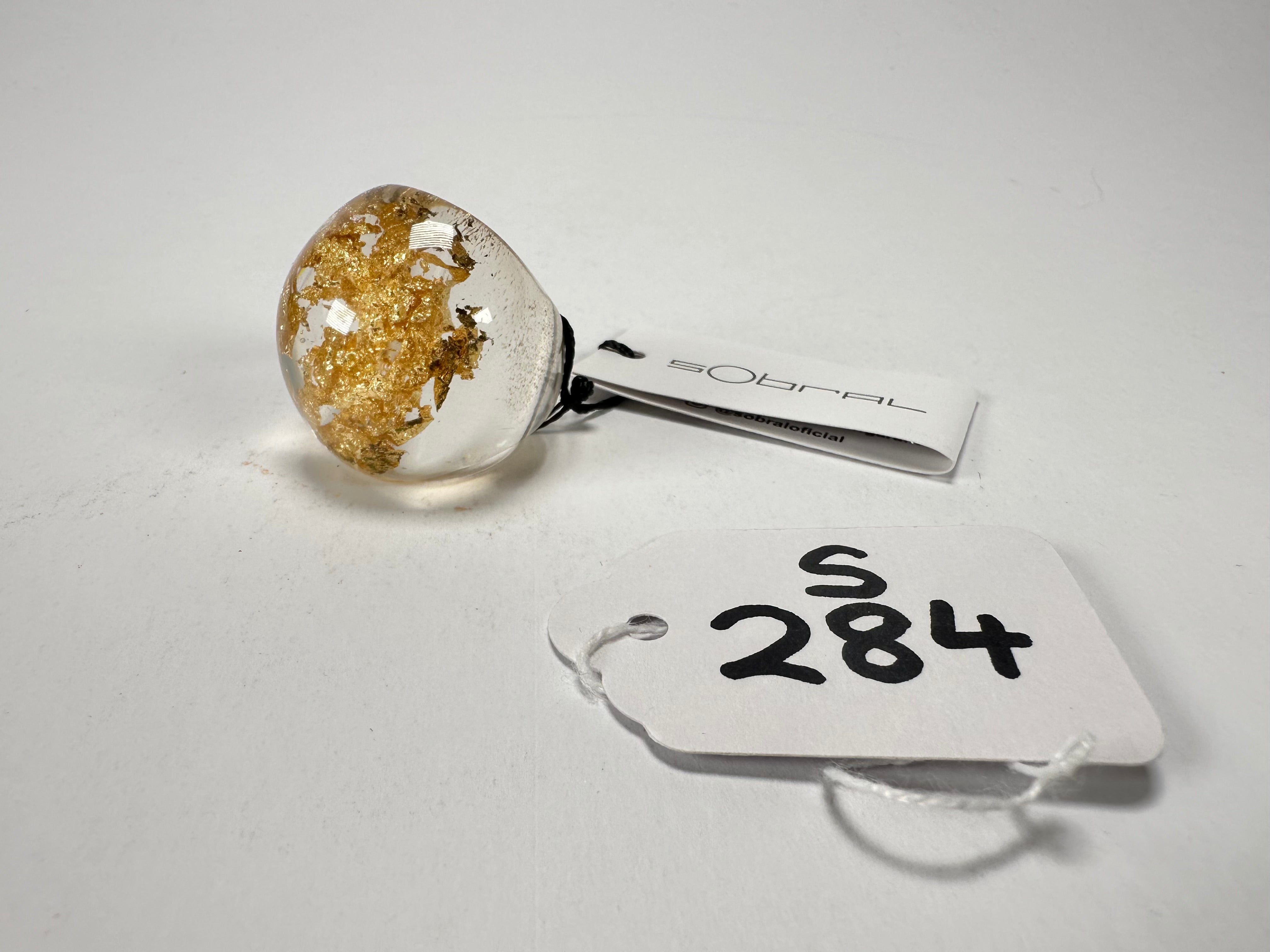 Sobral - Metalique "Afrodite" Resin Ring ( 002789 ) - Size UK O / US 7.5