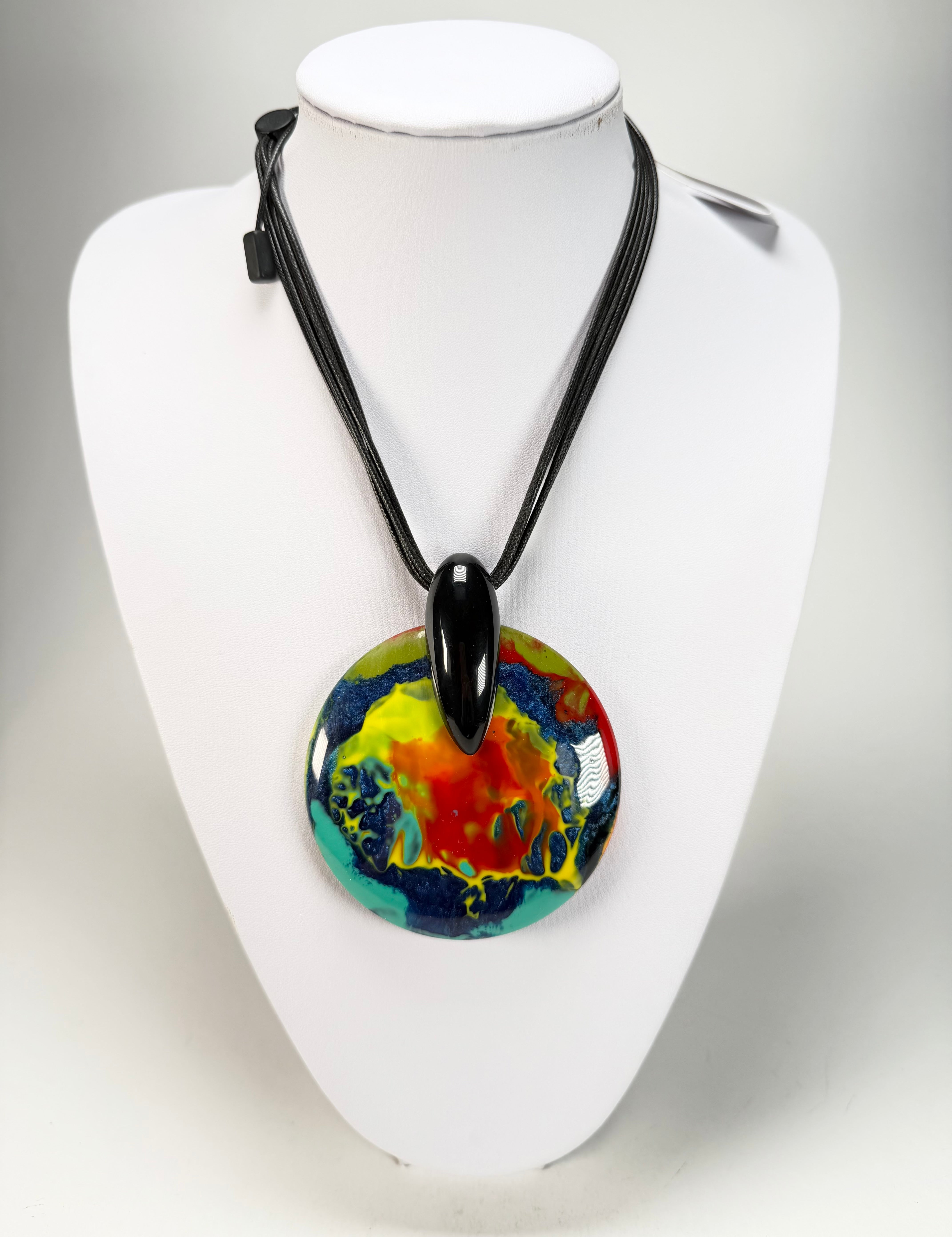 Sobral - Multi-Colour "Eolia Efeitos" K.Polido Resin Necklace ( 002858 )