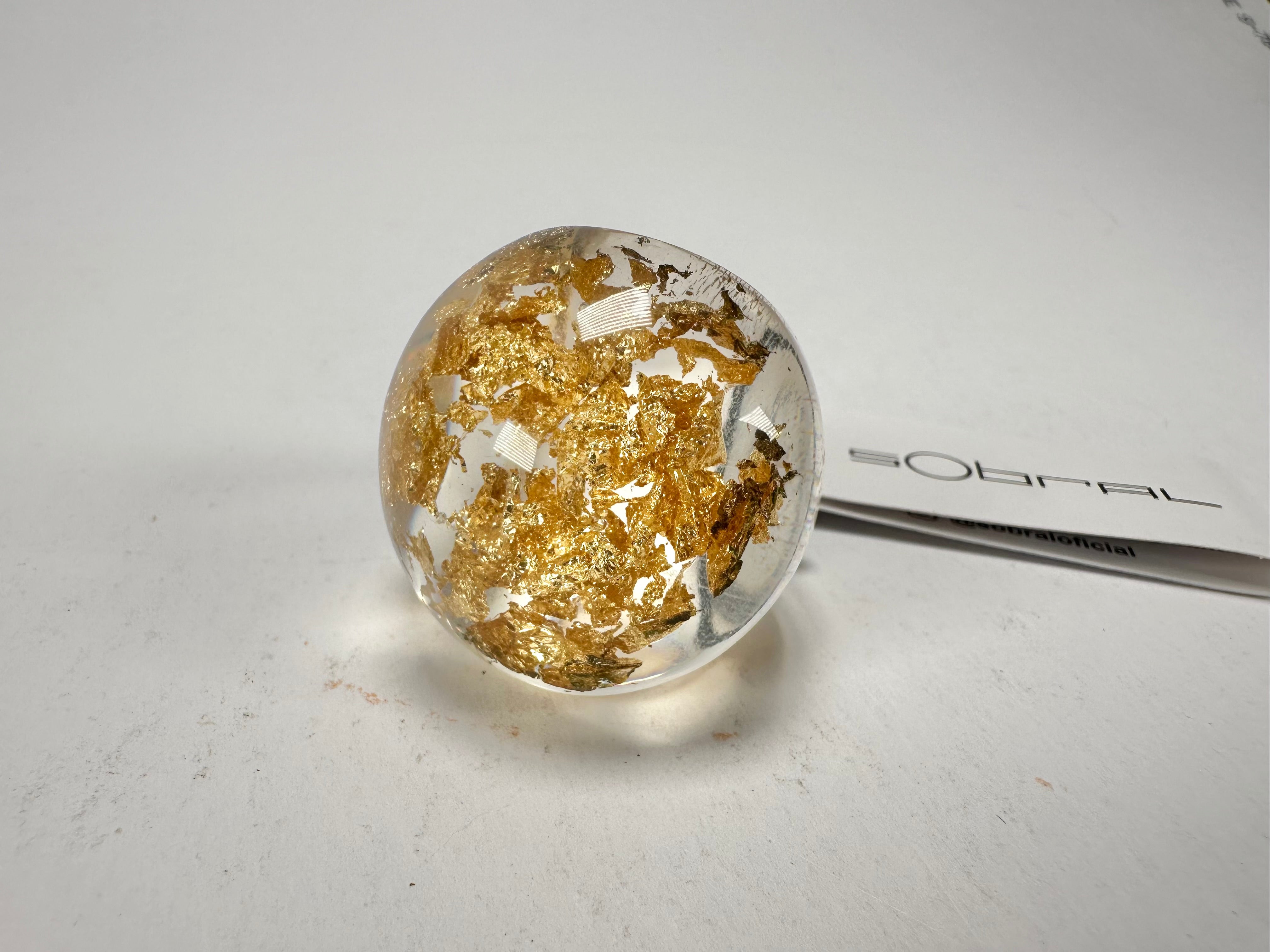 Sobral - Metalique "Afrodite" Resin Ring ( 002789 ) - Size UK O / US 7.5