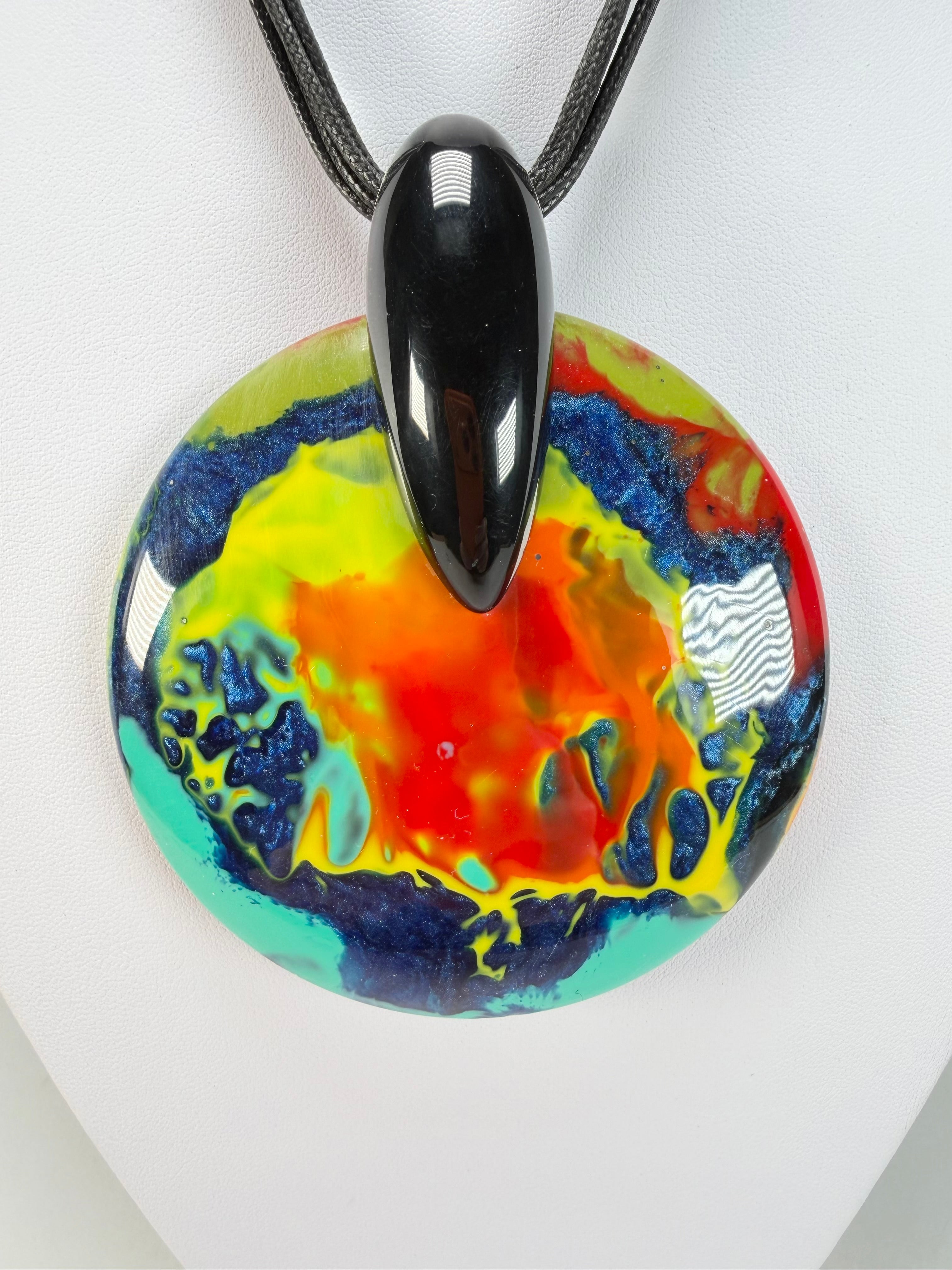 Sobral - Multi-Colour "Eolia Efeitos" K.Polido Resin Necklace ( 002858 )