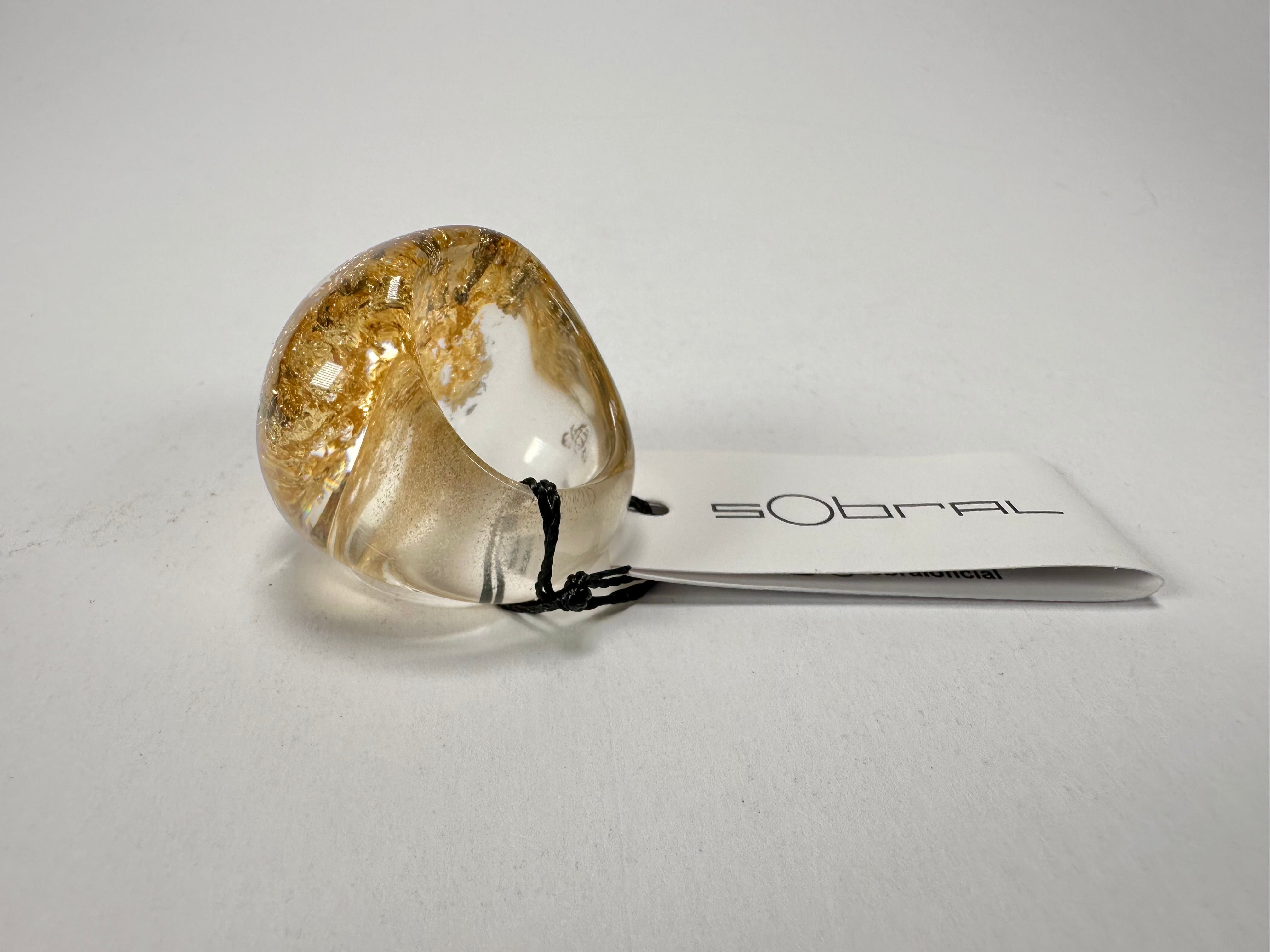 Sobral - Metalique "Afrodite" Resin Ring ( 002789 ) - Size UK O / US 7.5