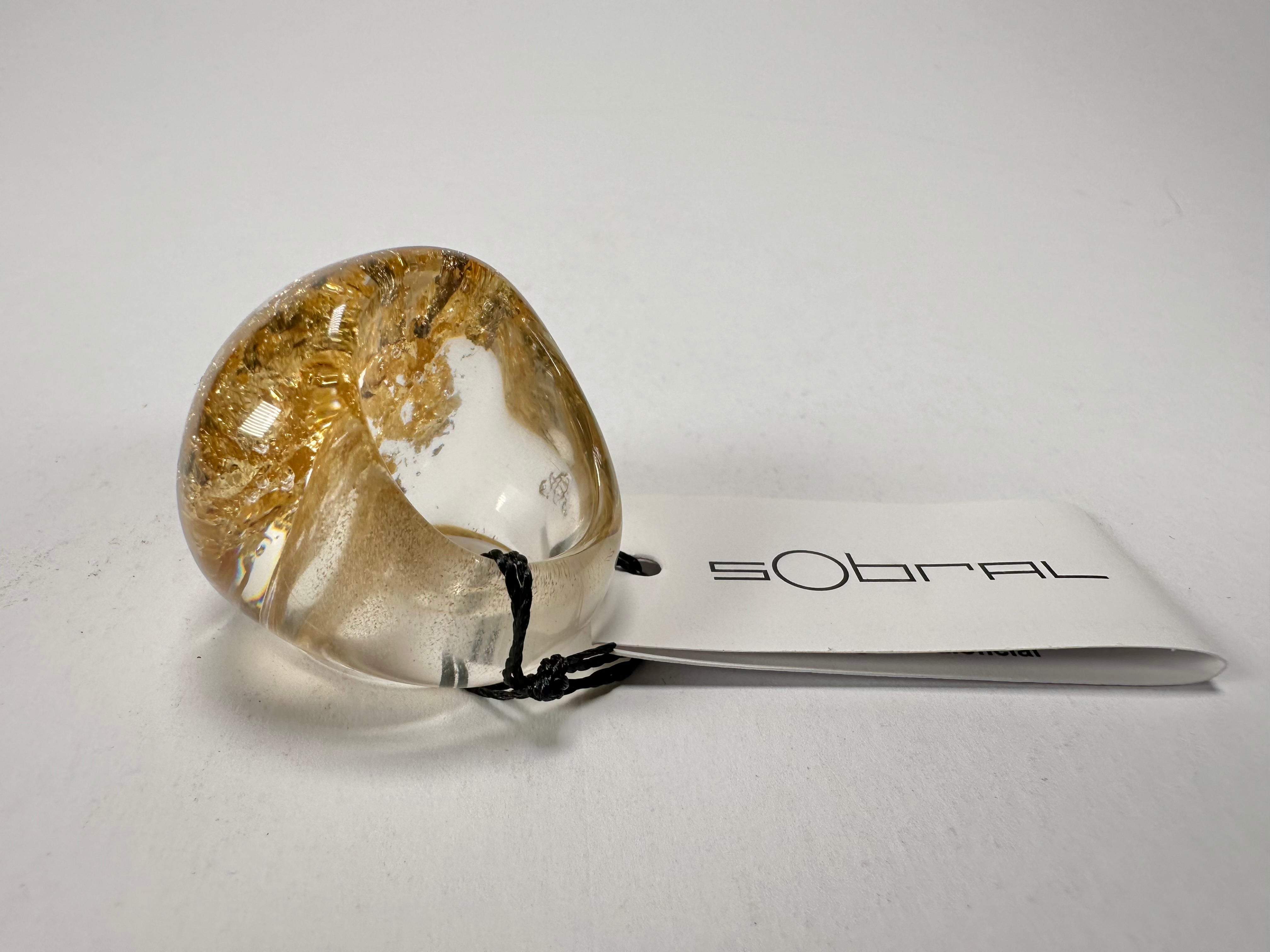 Sobral - Metalique "Afrodite" Resin Ring ( 002789 ) - Size UK O / US 7.5