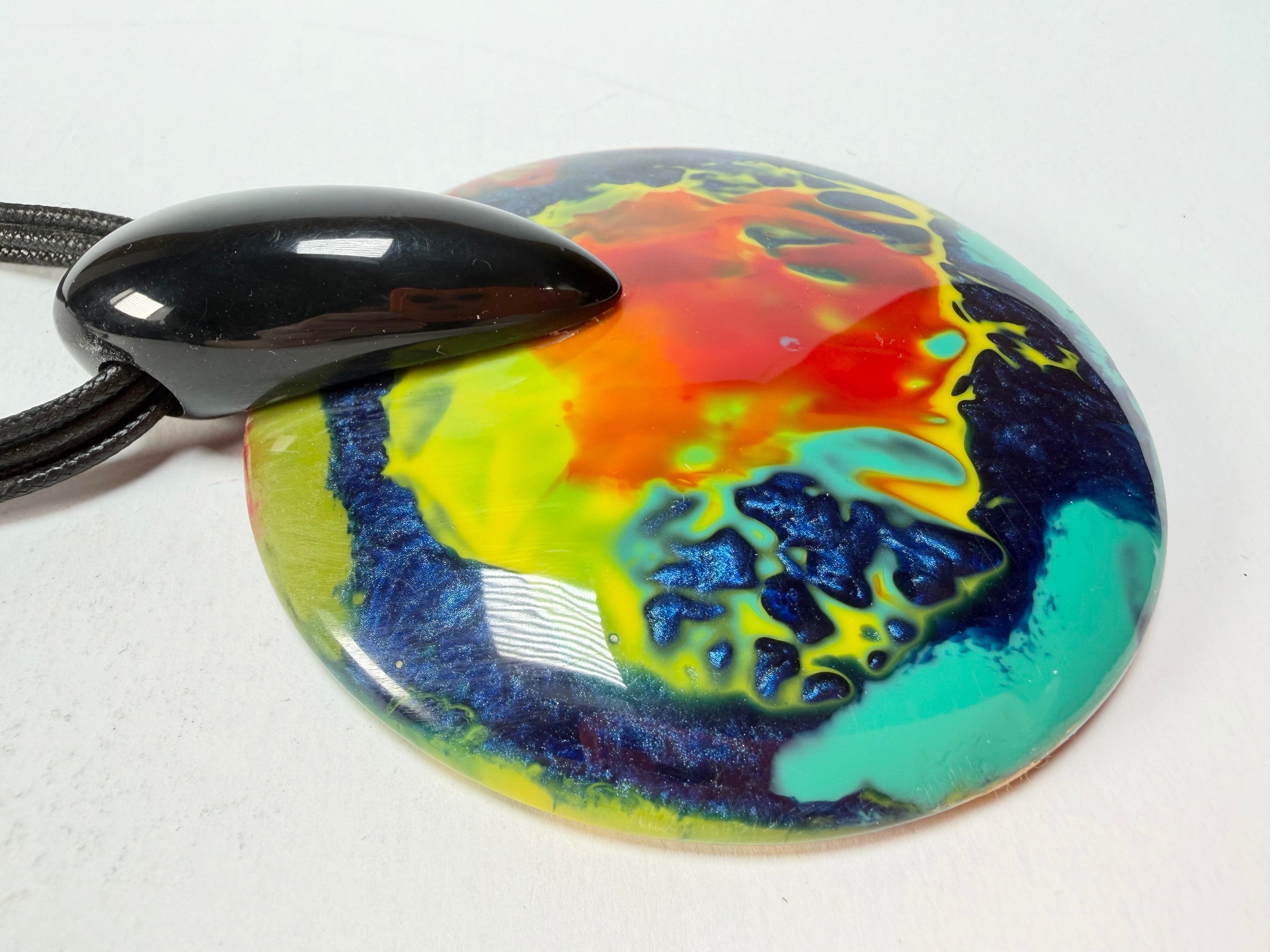 Sobral - Multi-Colour "Eolia Efeitos" K.Polido Resin Necklace ( 002858 )