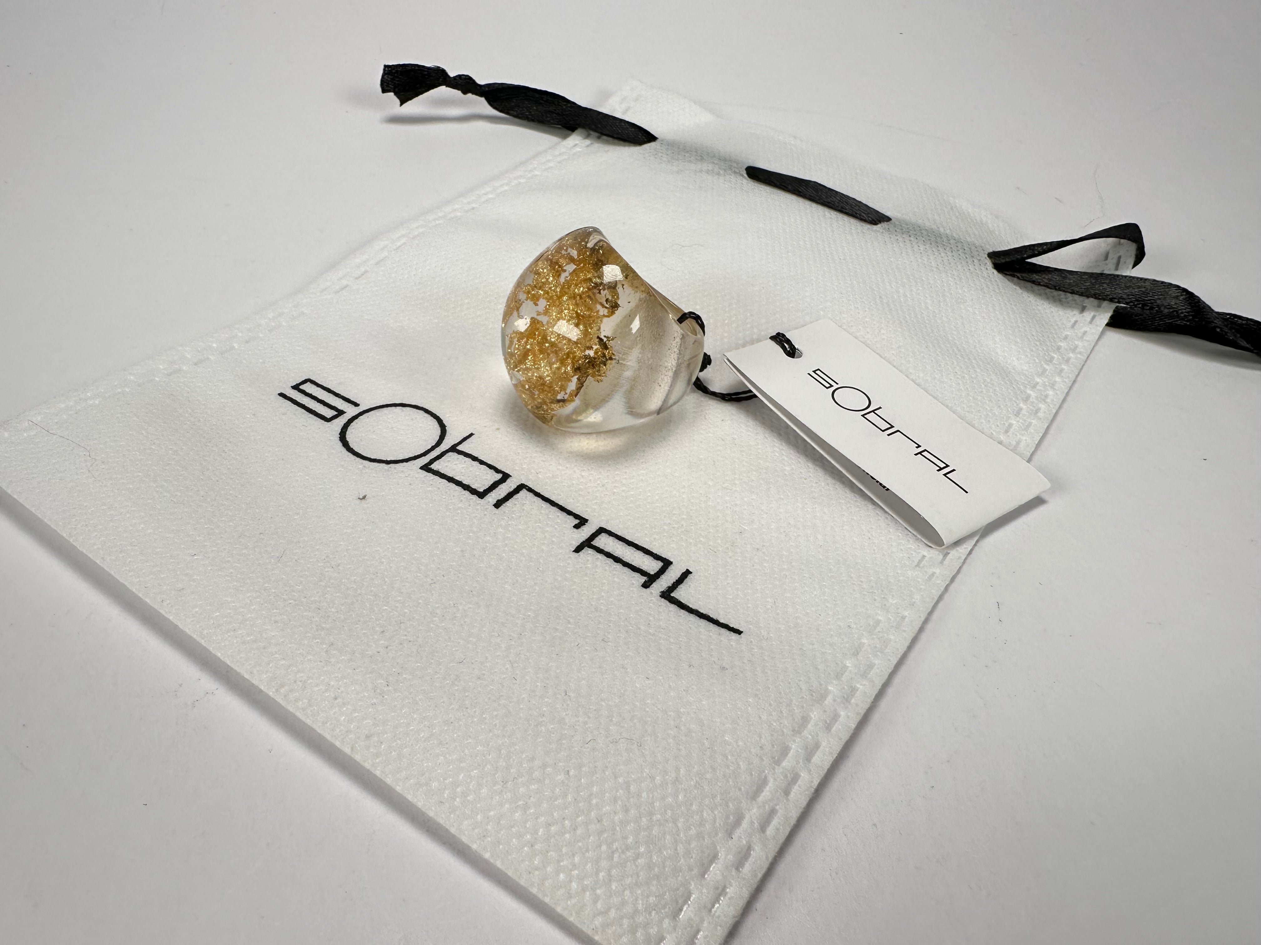 Sobral - Metalique "Afrodite" Resin Ring ( 002789 ) - Size UK O / US 7.5