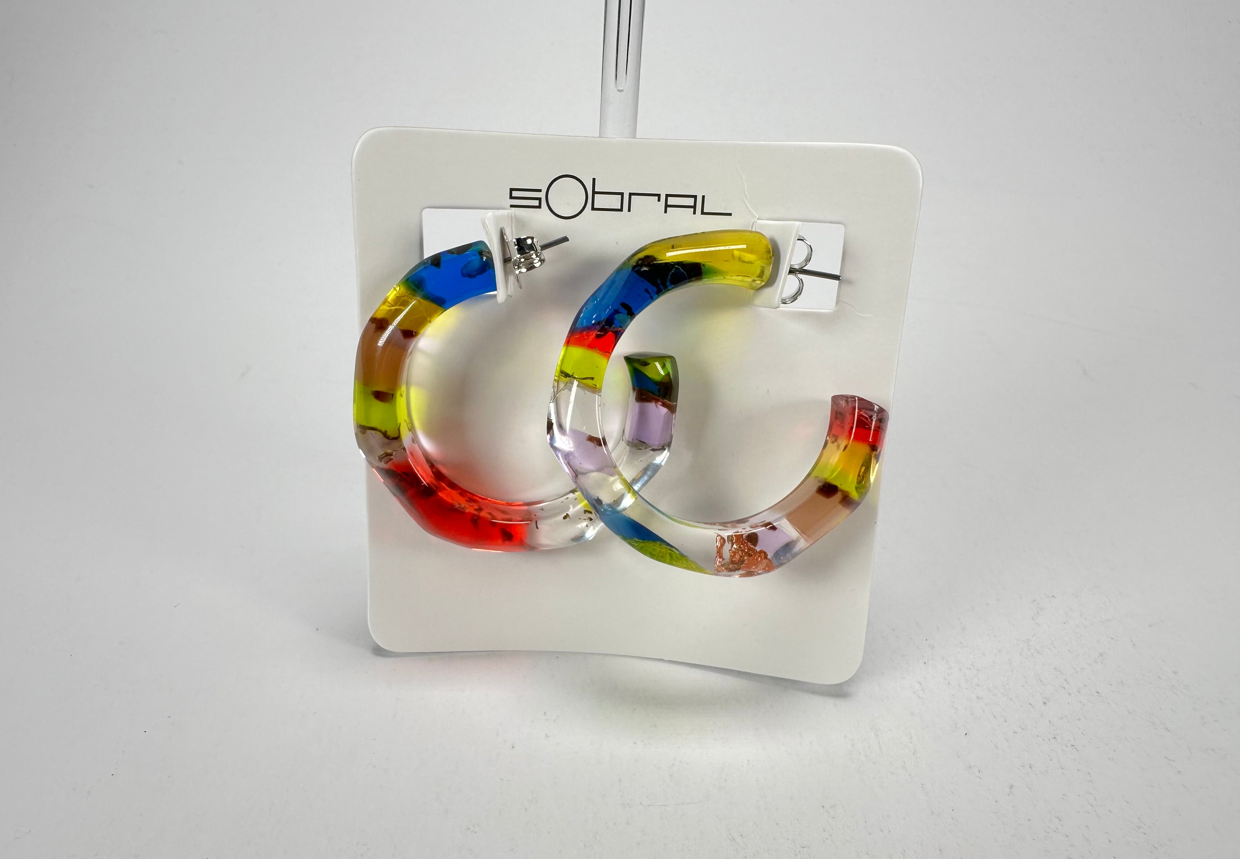 Sobral - Sobralita "Itaoca" Resin Earrings ( 005378 )