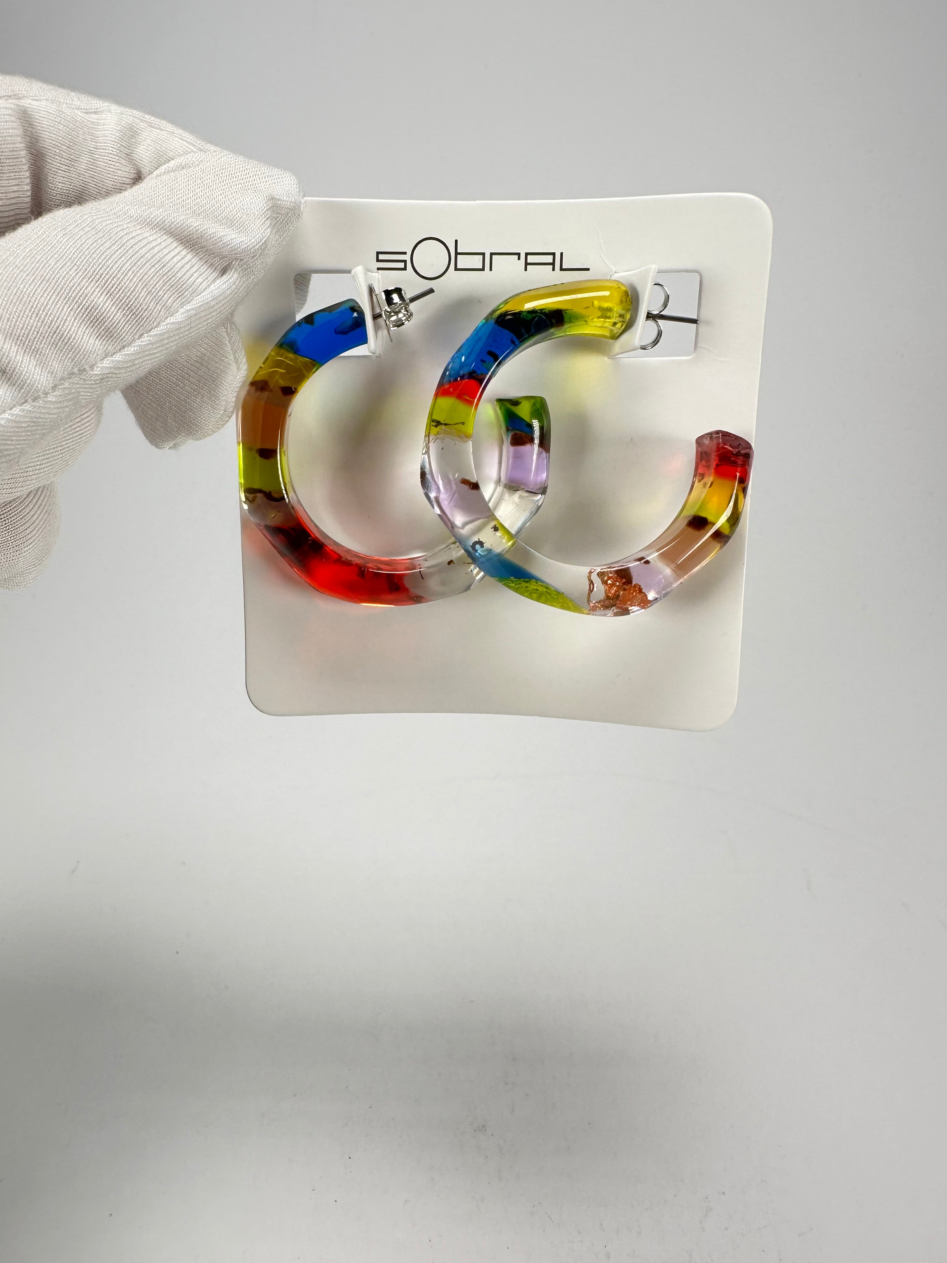 Sobral - Sobralita "Itaoca" Resin Earrings ( 005378 )