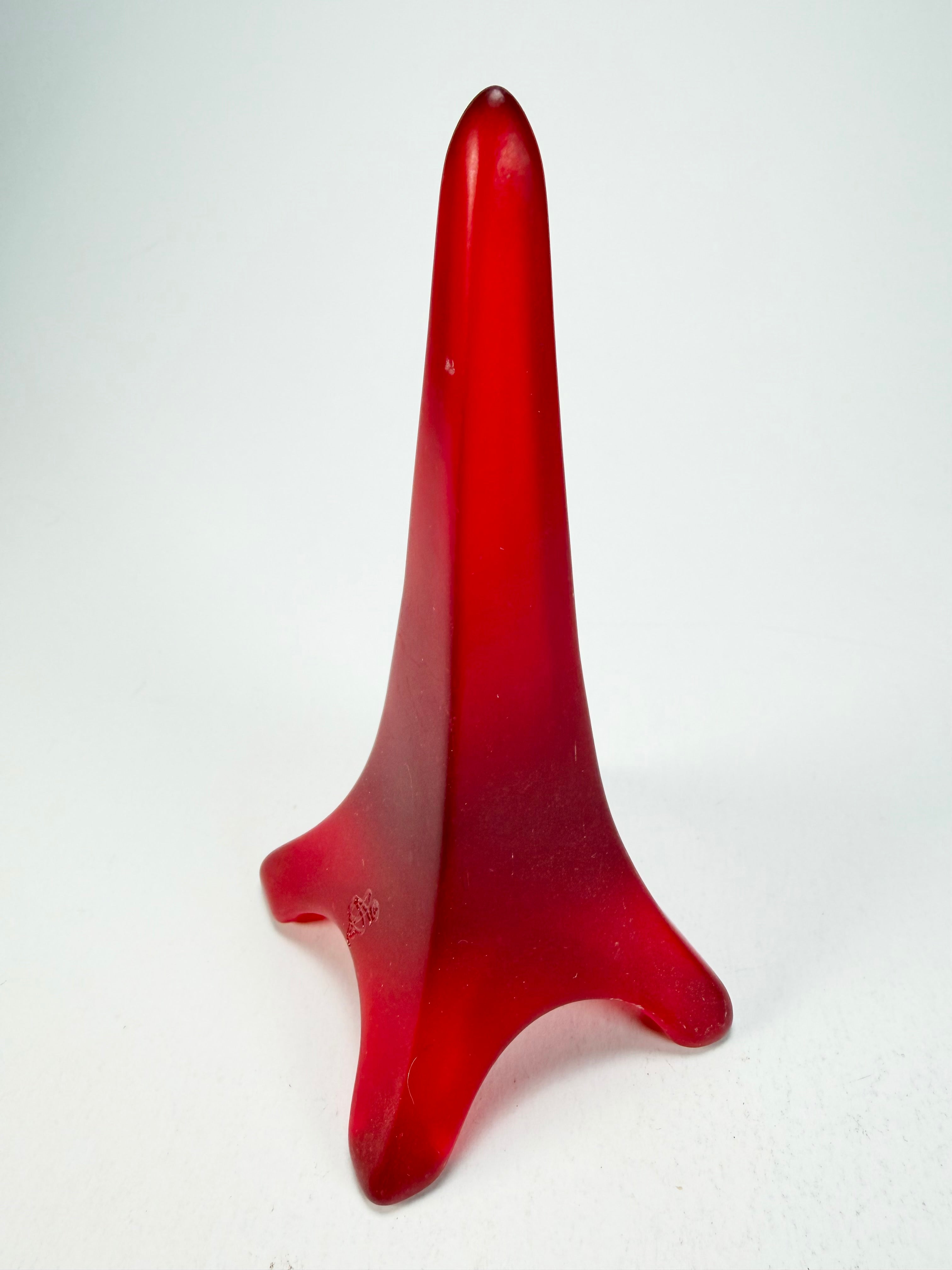 Sobral - Landmark "Eiffel Tower" Red Frost Medium 14cm Statue Ornament ( 000744 )