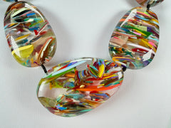 Sobral - Baru "Lisi Efeitos" Resin Necklace ( 004578 )