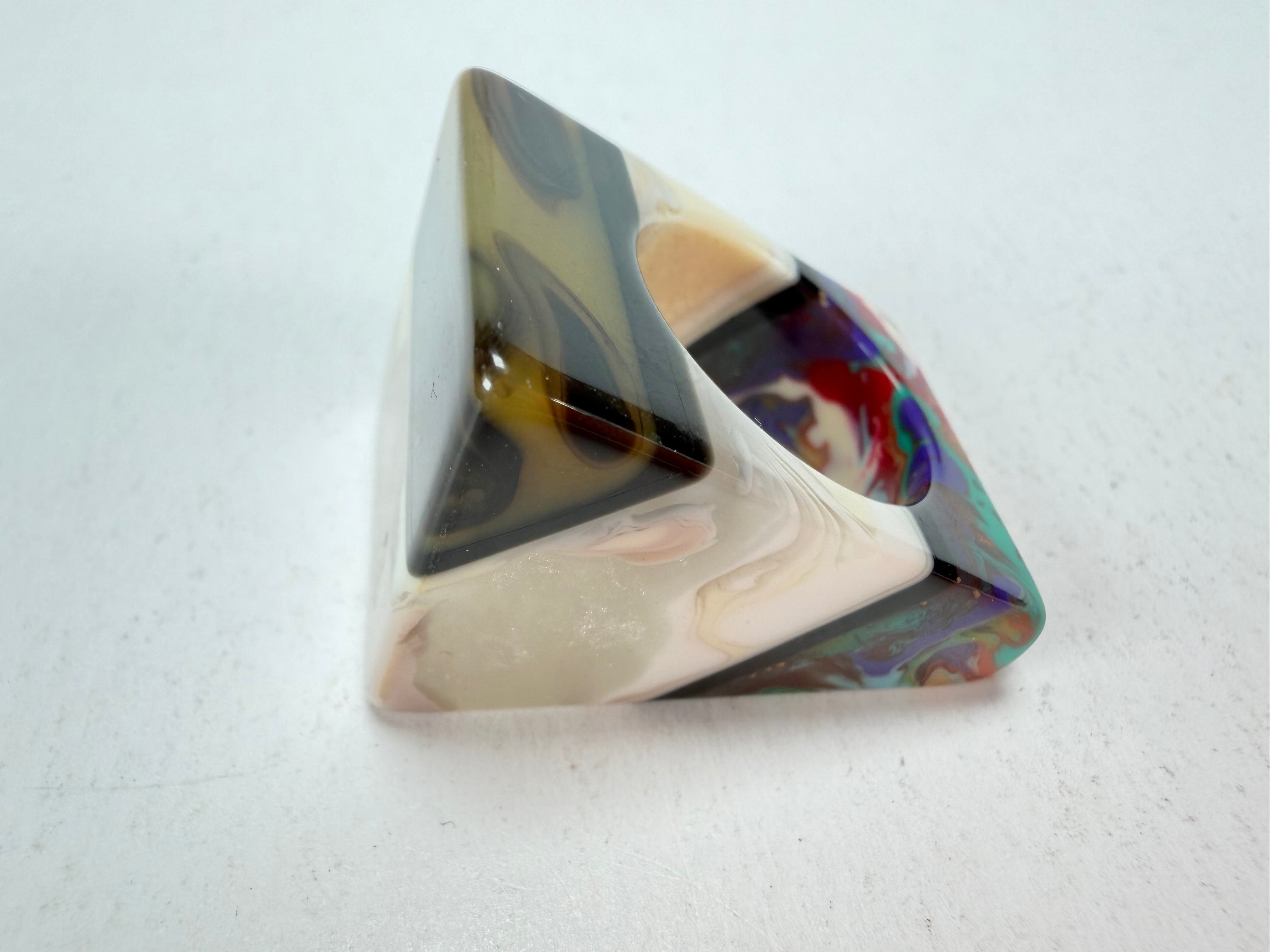 Sobral - Patchwork "Carre" Resin Ring ( 000149 ) - Size UK Q / US 8