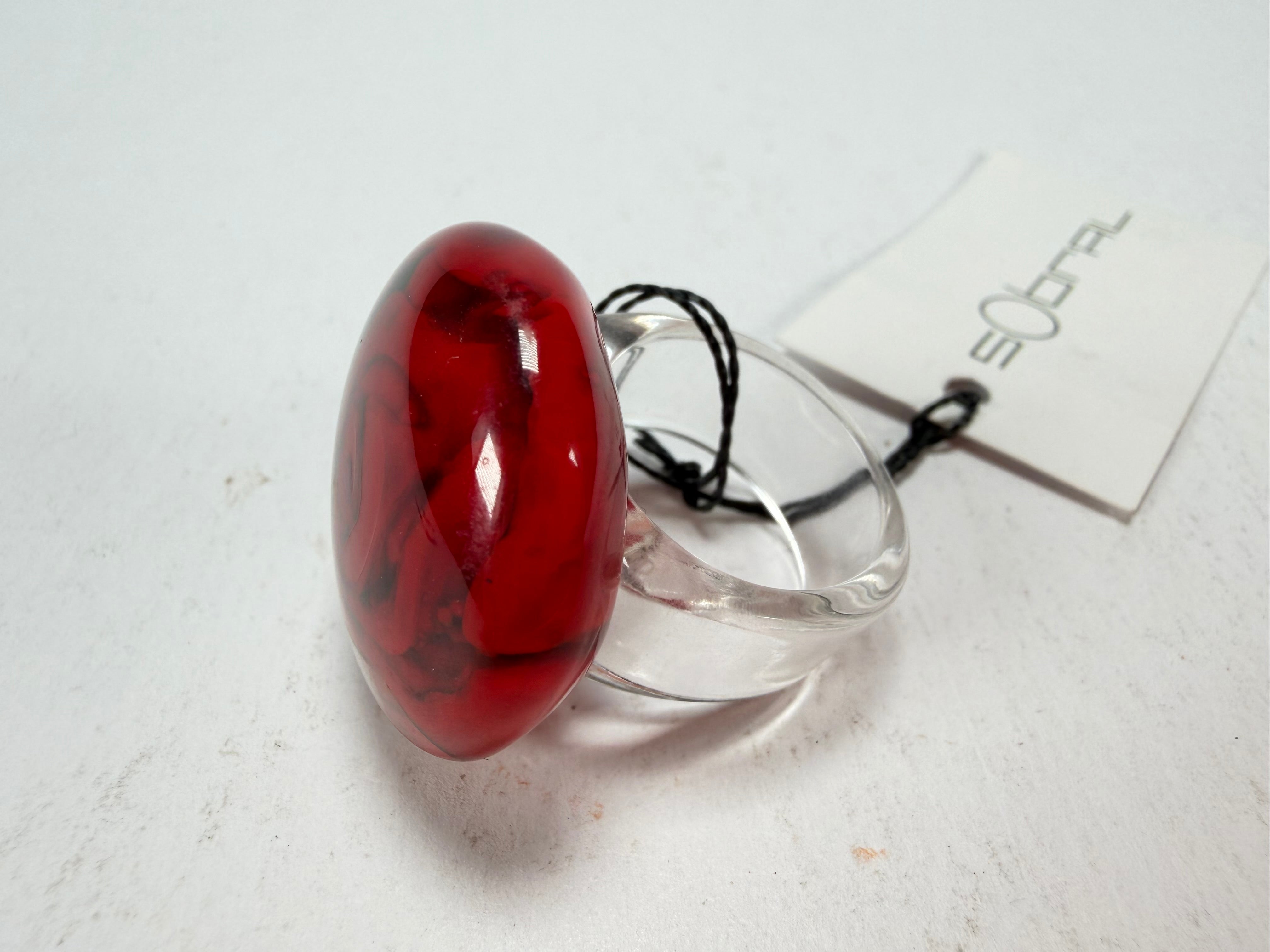 Sobral - Roses "Dukat" Resin Ring ( 004562 ) - Size UK O / US 7