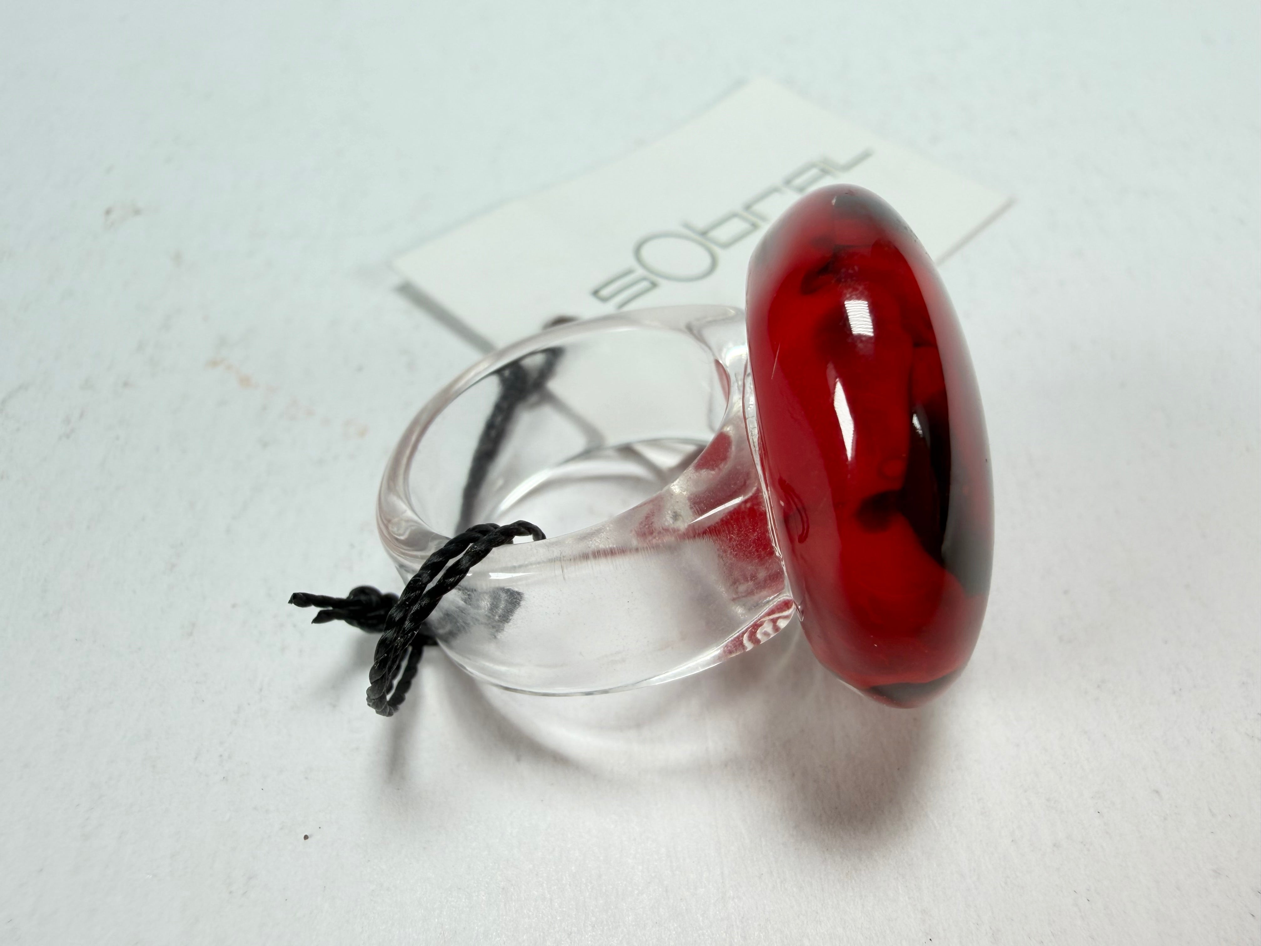 Sobral - Roses "Dukat" Resin Ring ( 004562 ) - Size UK O / US 7