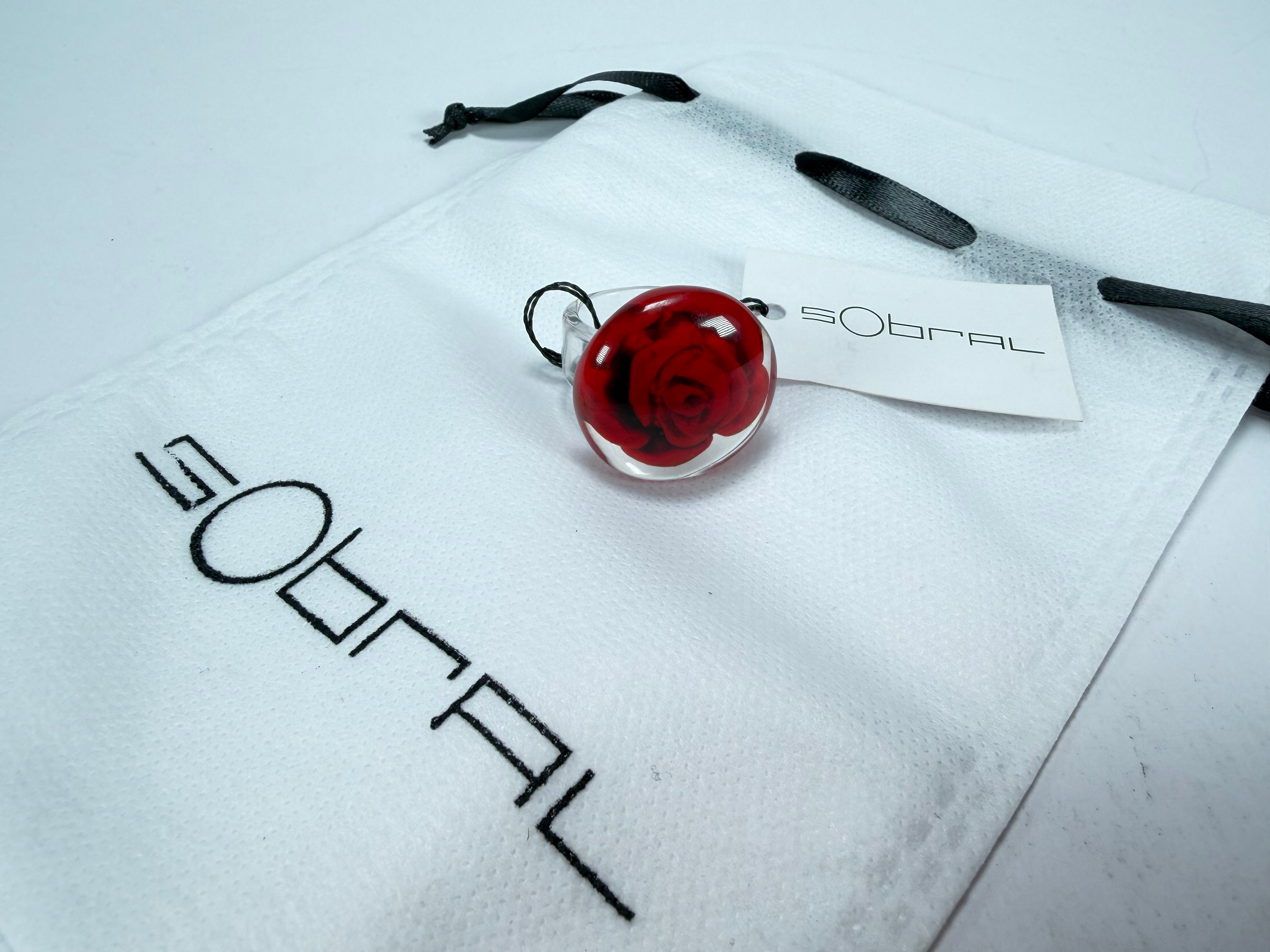 Sobral - Roses "Dukat" Resin Ring ( 004562 ) - Size UK O / US 7