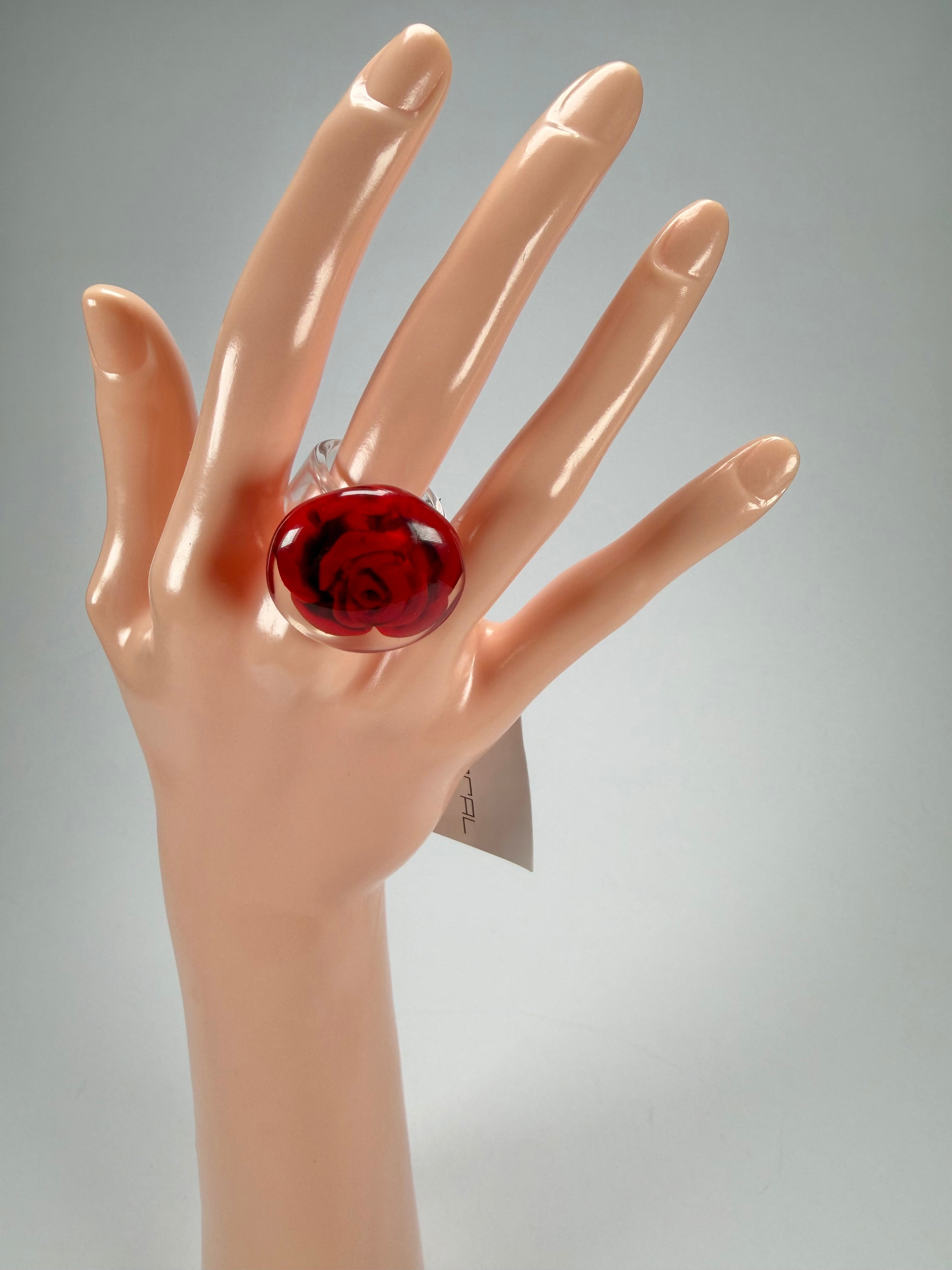 Sobral - Roses "Dukat" Resin Ring ( 004562 ) - Size UK O / US 7