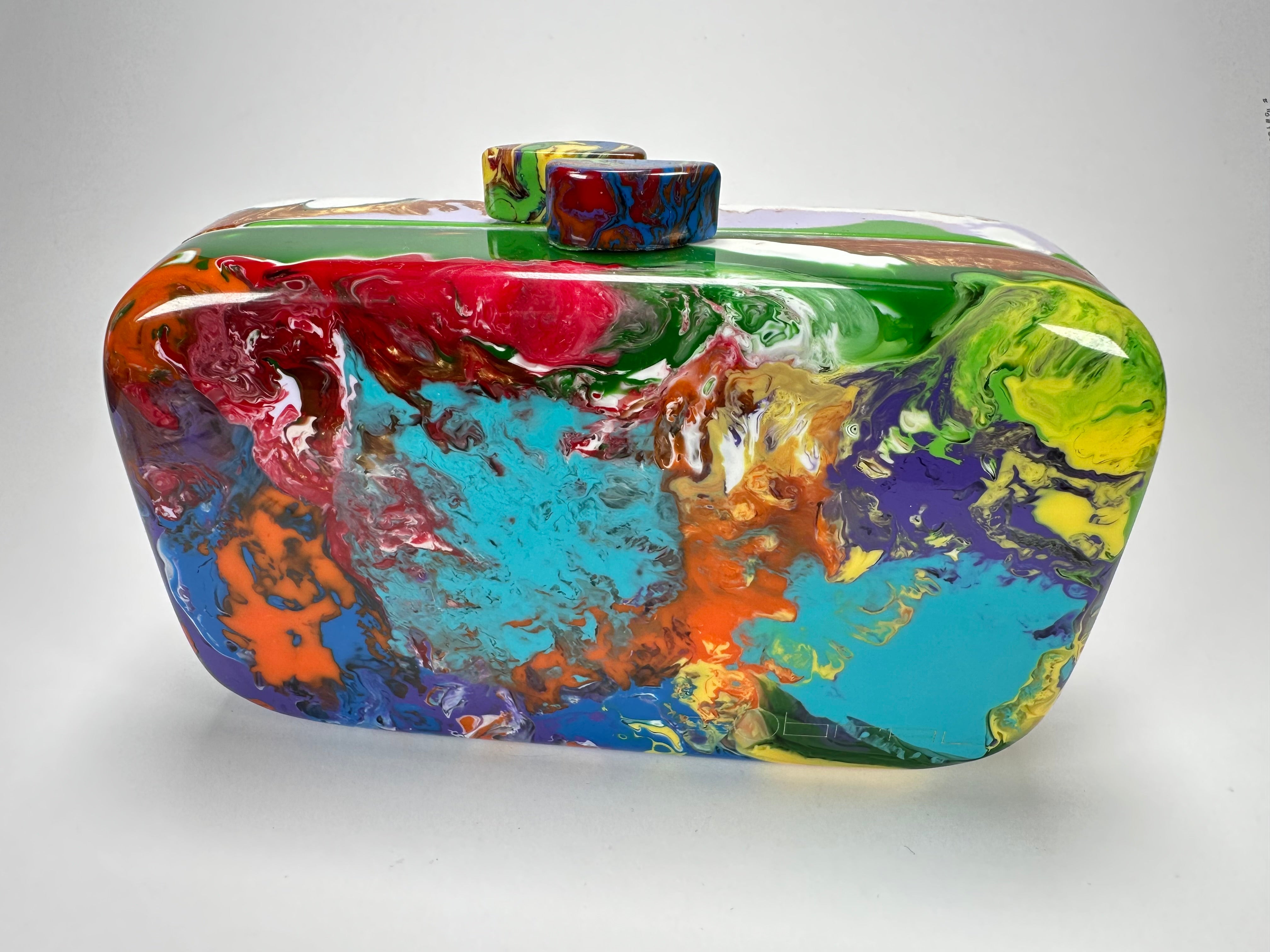 Sobral - Multi-Colour "Linda Purse" Pollock Resin Clutch Bag ( 005290 )