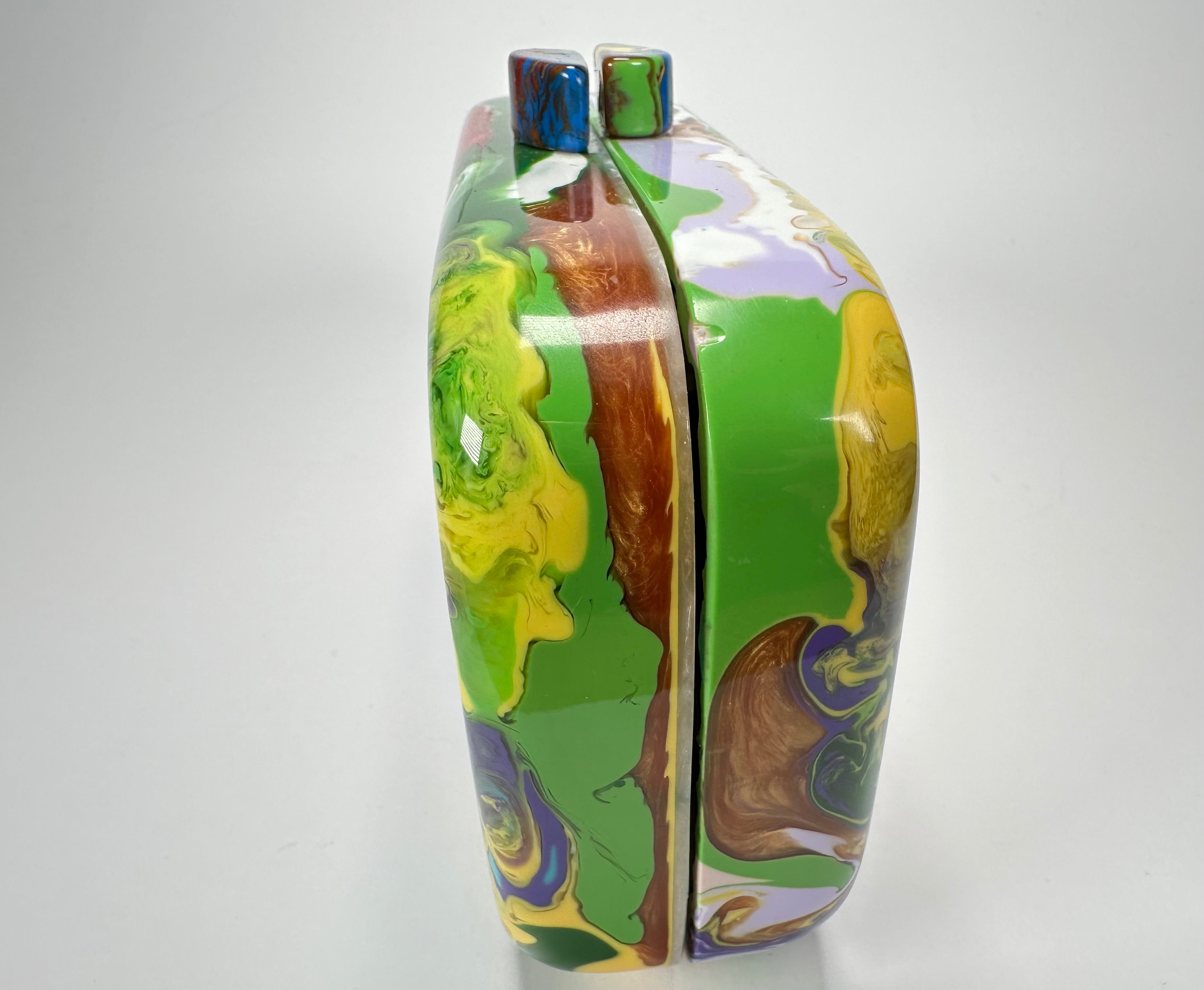 Sobral - Multi-Colour "Linda Purse" Pollock Resin Clutch Bag ( 005290 )