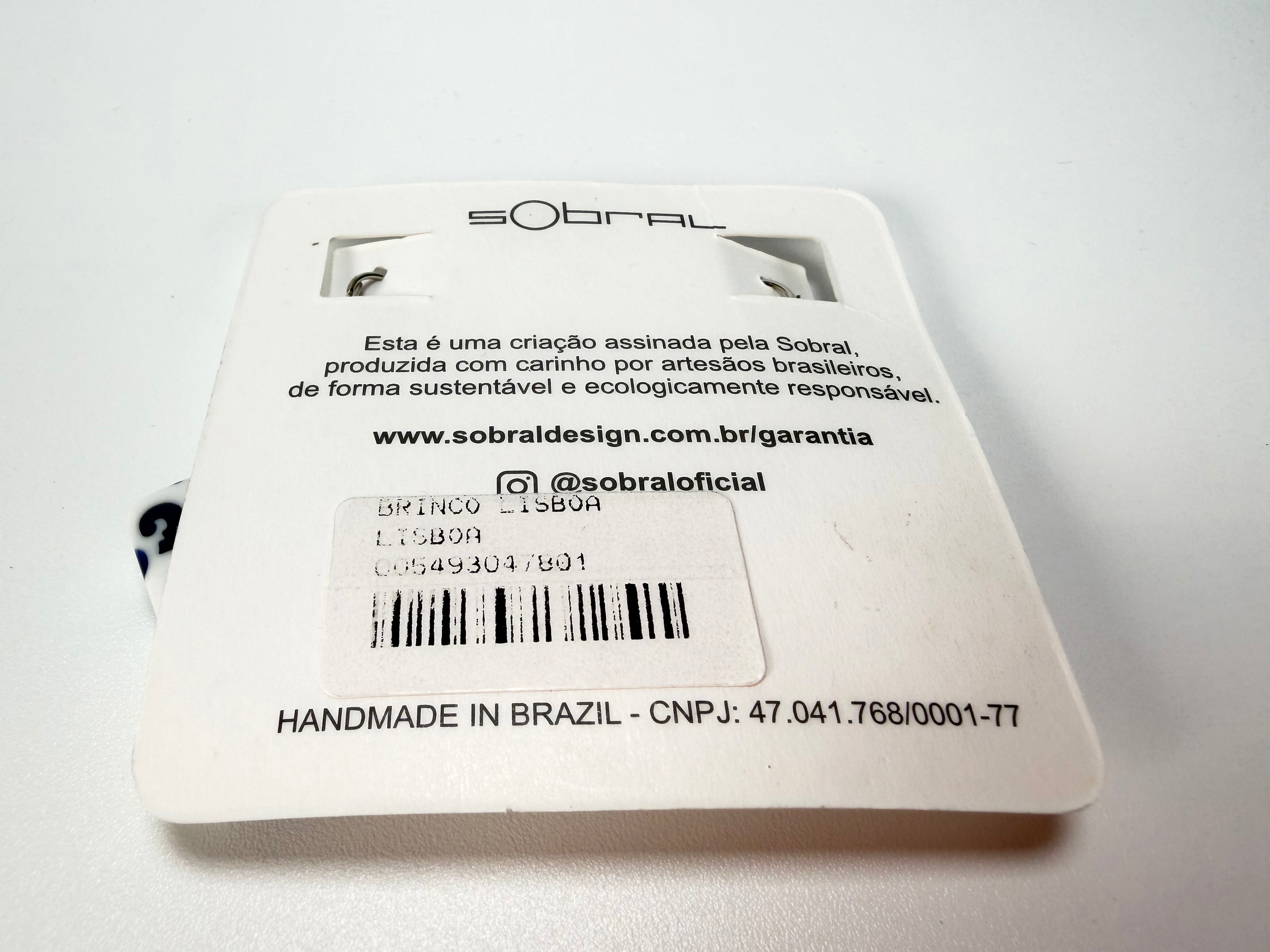 Sobral - Lisboa "Diamond Plate" Resin Earrings ( 005493 )