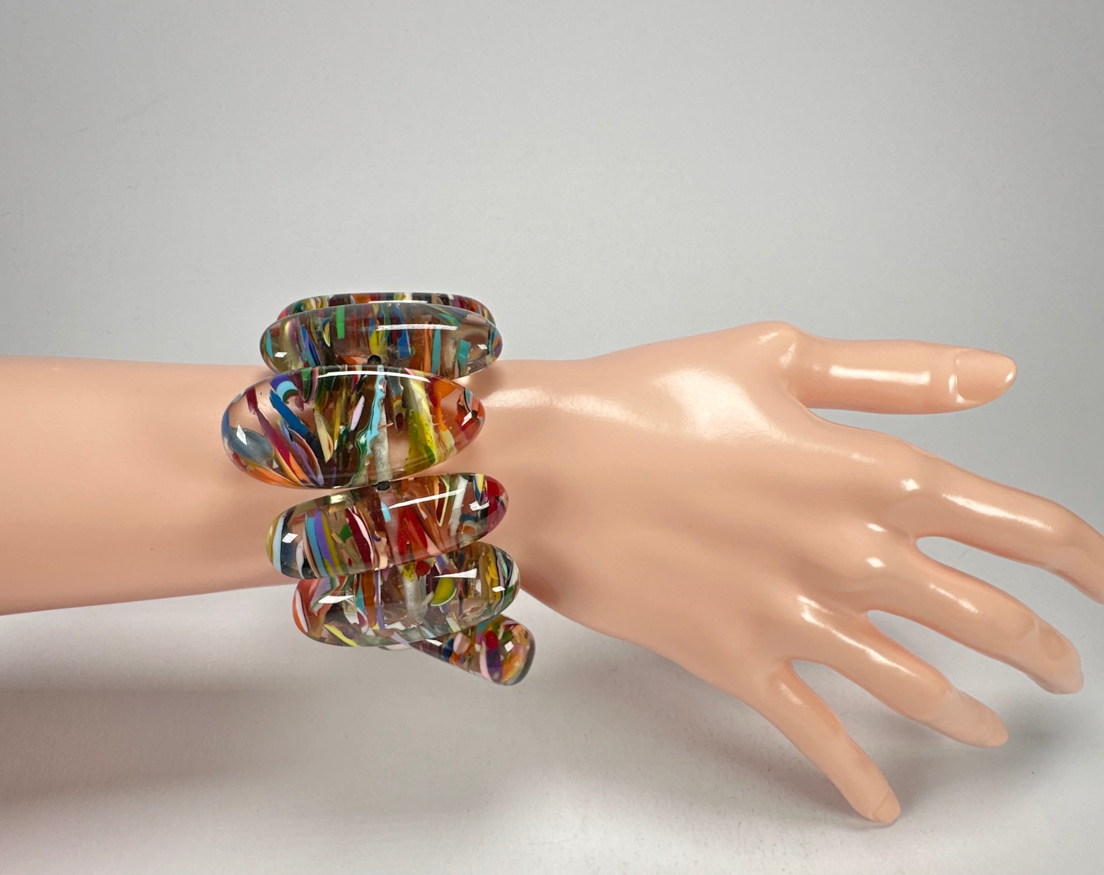 Sobral - Baru "Onda" Elasticated Resin Bracelet ( 005329 )